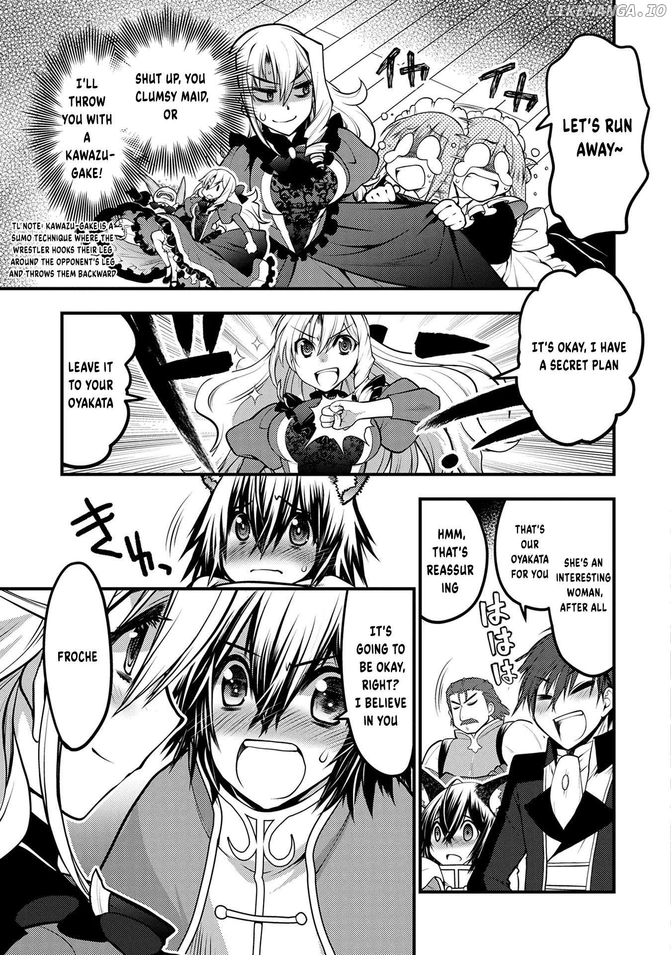 Oozumou Reijou ~Seijo ni Hirateuchi wo Kuratta Shunkan Sumou Budatta Zense wo Omoidashita Akuyaku Reijou no Watashi wa sute Neko Ouji ni Chanko wo Furumaitai Haadosukoidosukoi~ Chapter 5 - page 28