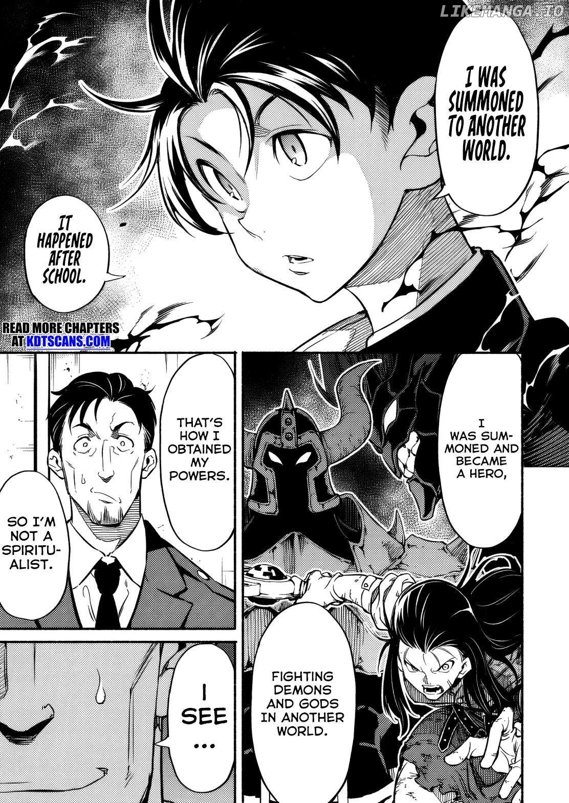 Isekai kara kikan shitara chikyuu mo kanari fantajiu deshita. Ato, makeheroin-domo kocchi minna. Chapter 2.1 - page 14