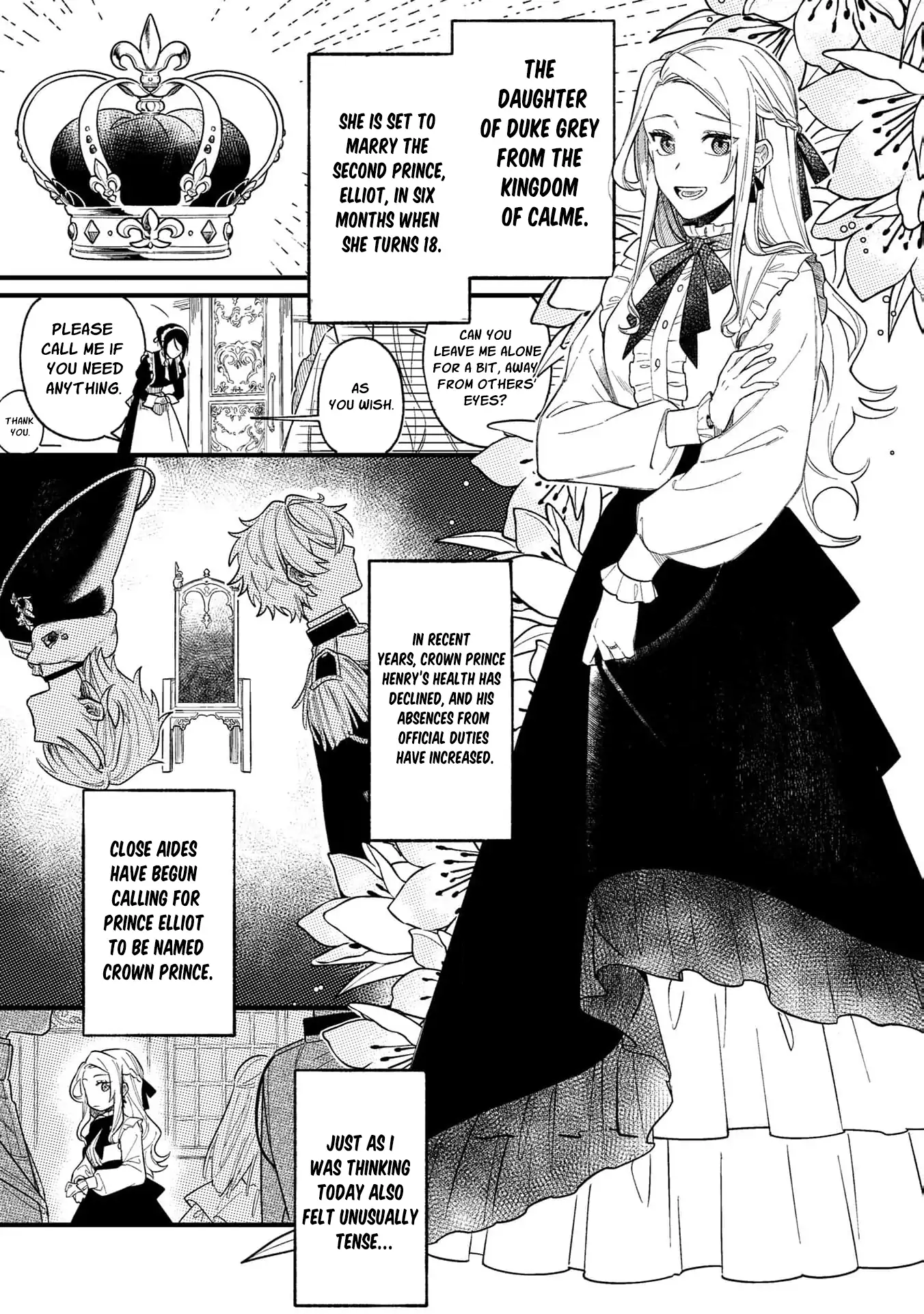 Akuyaku Reijou no Igai na Nouryoku ~Shinitakunai no de Cheat Skill "Shiru Chikara" wo Tsukatte Subete no Hametsu Flag wo Kaihisasete Itadakimasu~ Chapter 1 - page 8