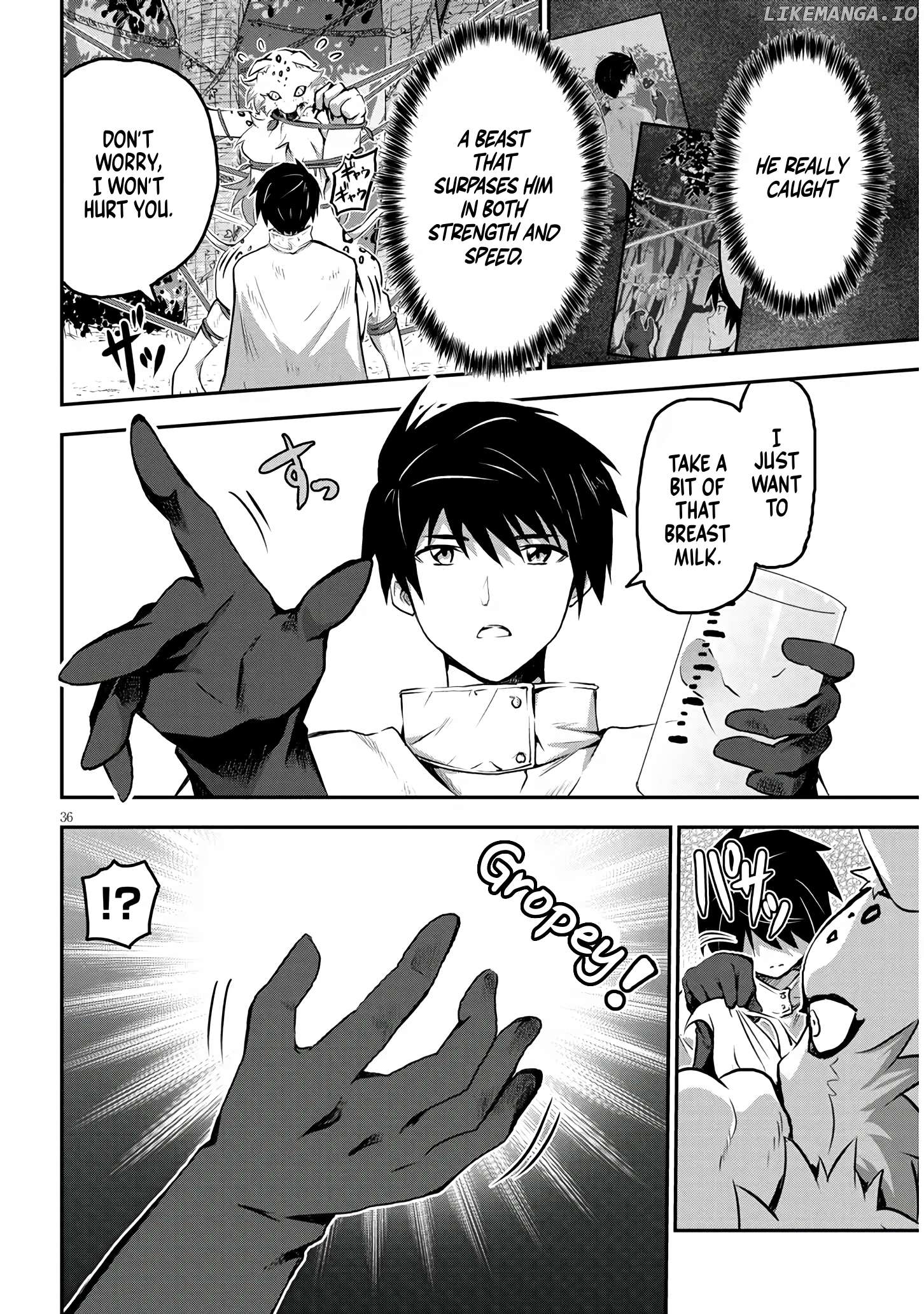 Milk-shibori Hunter no Isekai Sakunyuuki ~Nouka no Saenai Otoko ga Arayuru Shuzoku no Chiku-B o Moteasobi-toriko ni Suru~ Chapter 1.2 - page 14