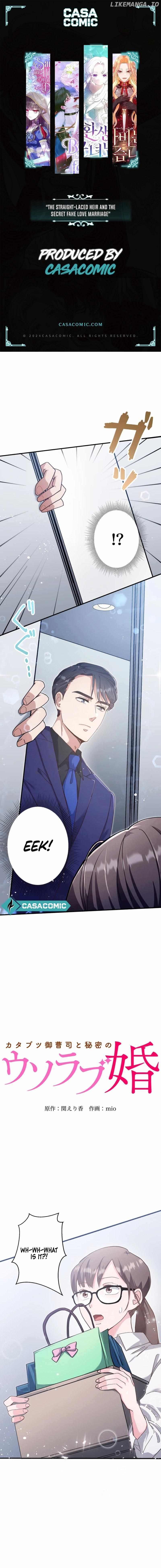 The Straight Laced Heir and the Secret Fake Love Marriage Chapter 3 - page 1