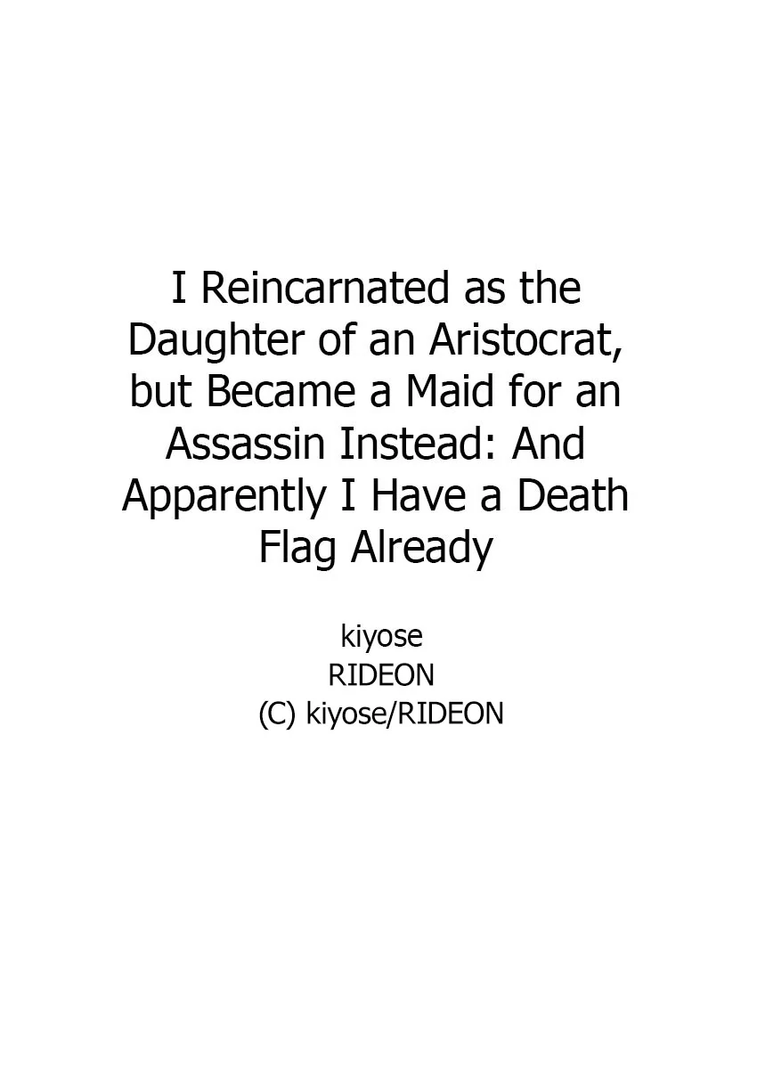 I Reincarnated as the Daughter of an Aristocrat, but Became a Maid for an Assassin Instead: And Apparently I Have a Death Flag Already Chapter 4 - page 27