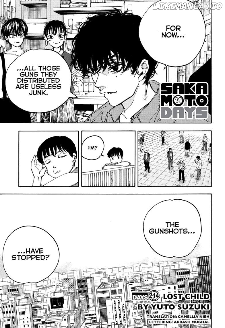 Sakamoto Days Chapter 214 - page 1
