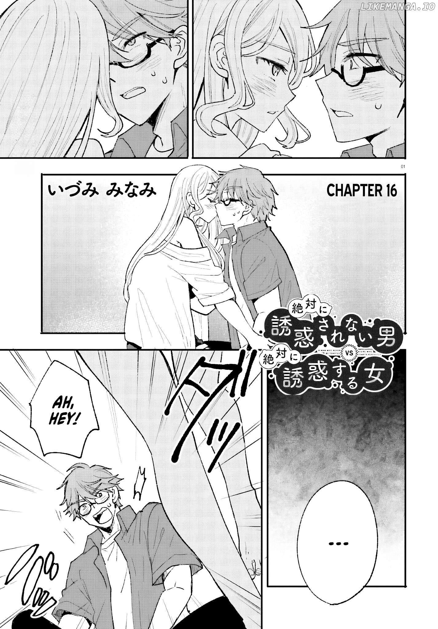Zettai Ni Yuuwaku Sarenai Otoko Vs Zettai Ni Yuuwaku Suru Onna Chapter 16 - page 2