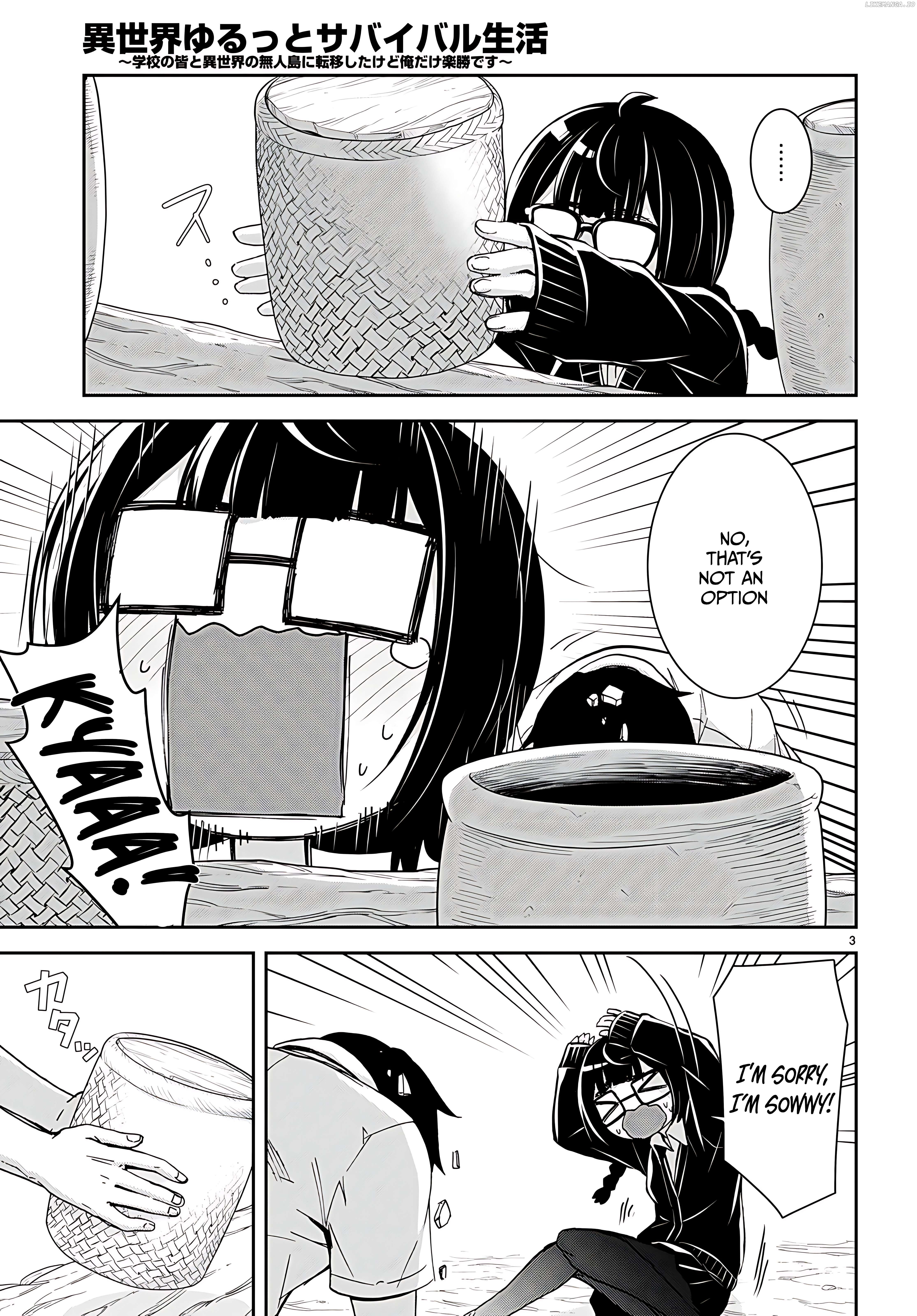 Isekai Yurutto Survival Seikatsu: Gakkou no Minna to Isekai no Mujintou ni Tenishitakedo Ore Dake Rakushou desu Chapter 29 - page 4