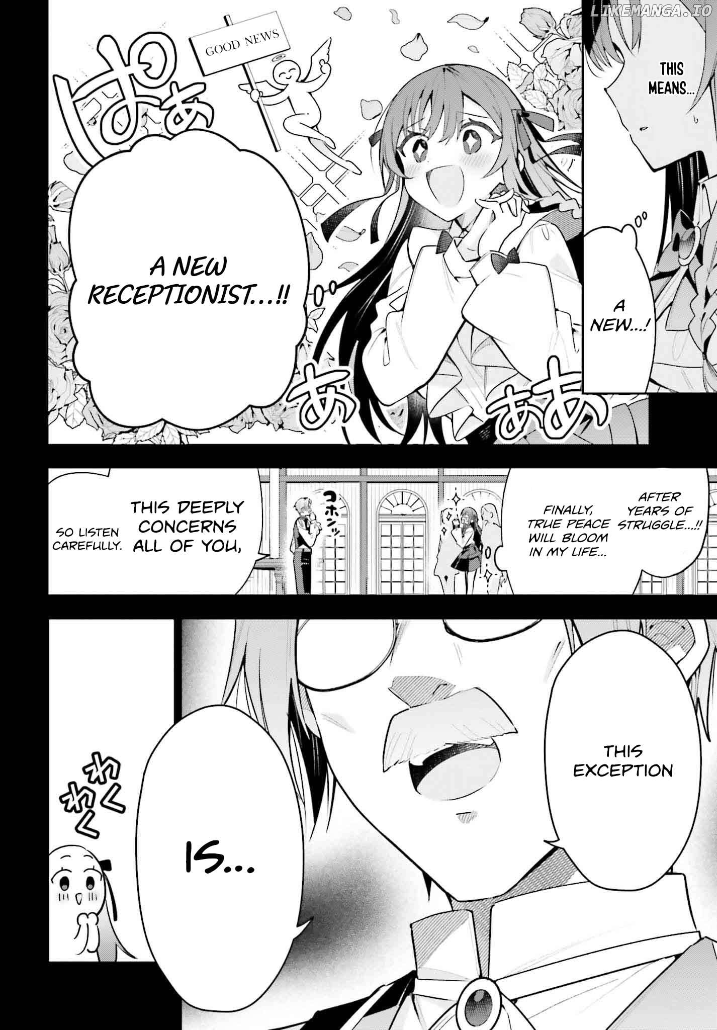 I’m the guild receptionist, but since I don’t want to work overtime, I think I’ll just solo the boss Chapter 41 - page 4