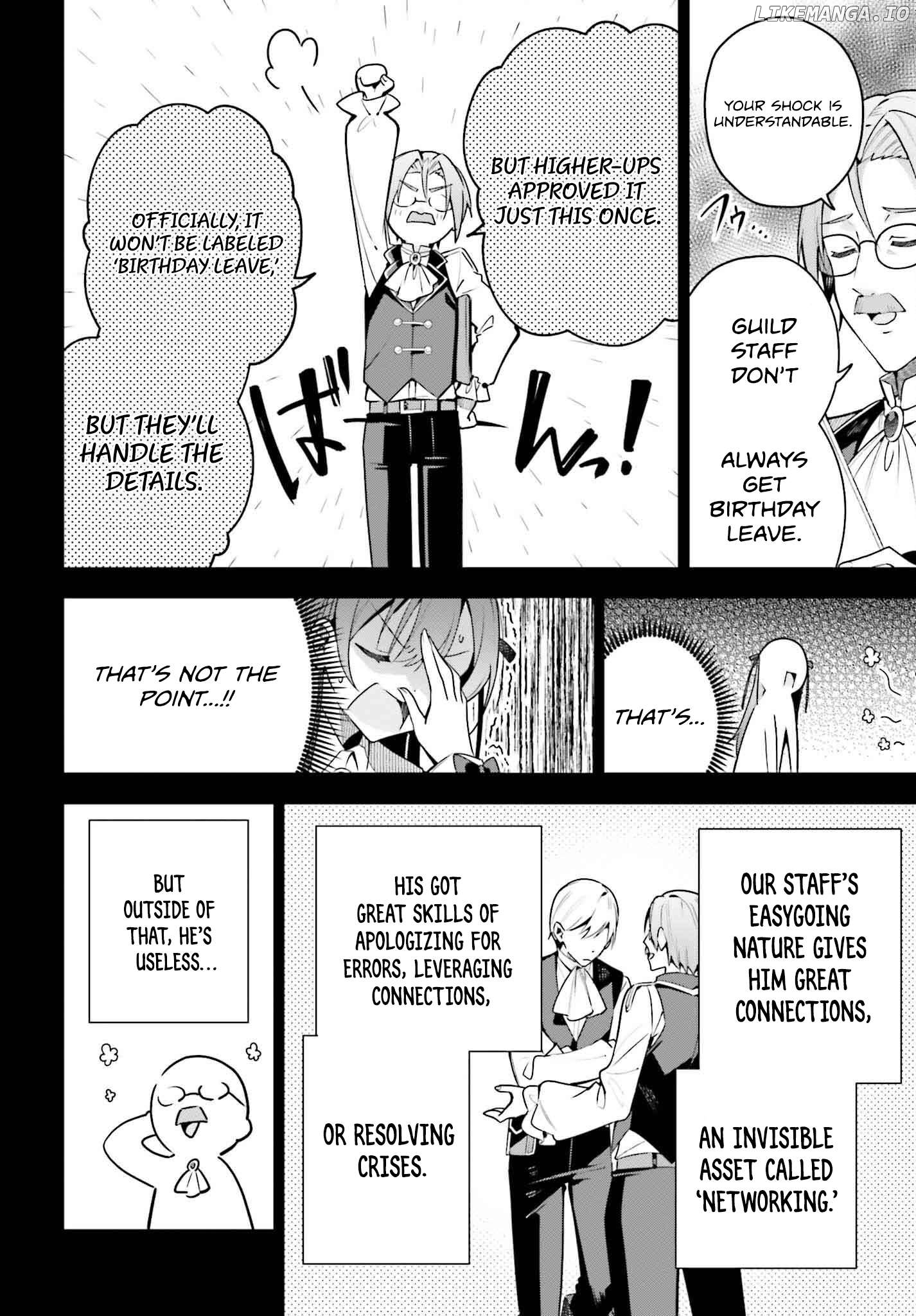 I’m the guild receptionist, but since I don’t want to work overtime, I think I’ll just solo the boss Chapter 41 - page 6
