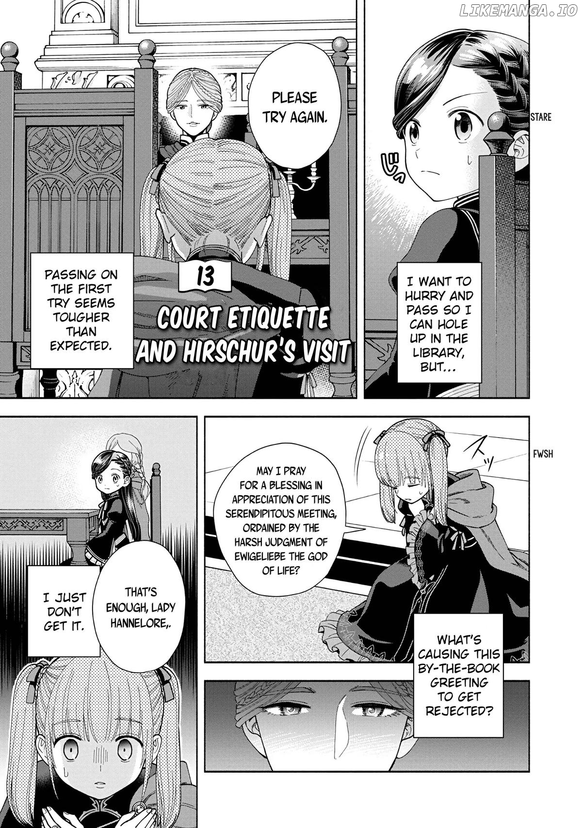 Honzuki No Gekokujou ~Shisho Ni Naru Tame Ni Wa Shudan Wo Erandeiraremasen~ Dai 4-Bu 「 Kizokuin No Toshokan Wo Sukuitai!」 Chapter 13 - page 3