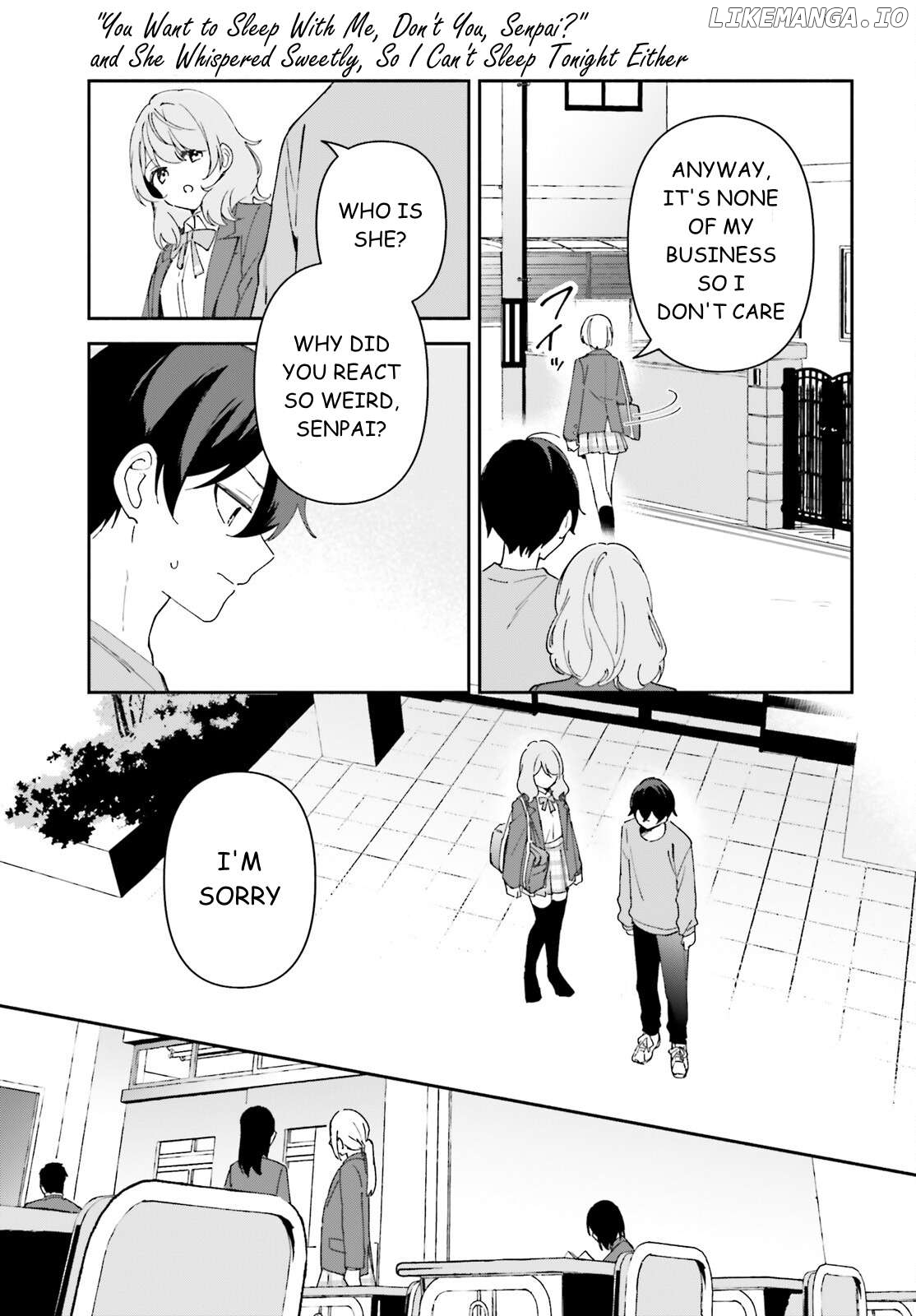 "you Want To Sleep With Me, Don't You, Senpai?" And She Whispered Sweetly, So I Can't Sleep Tonight Either Chapter 2 - page 8