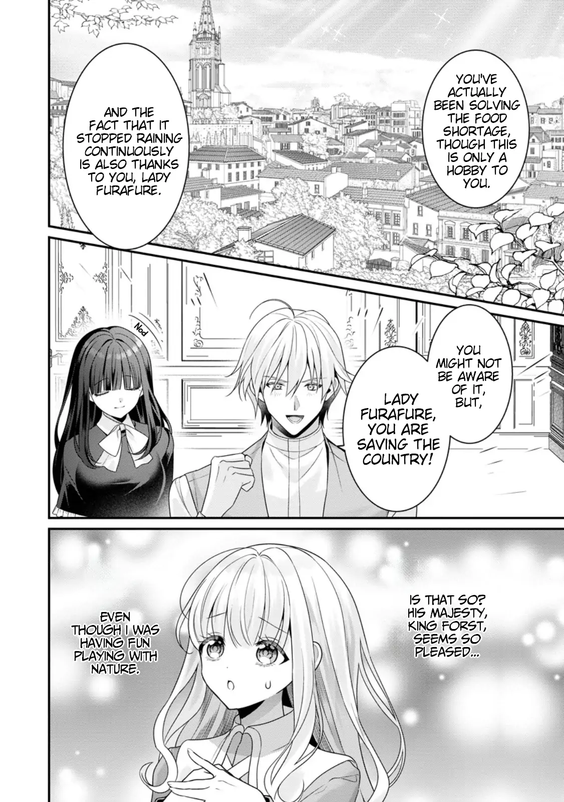 Tsuihou Seijo no Doronko Nouen Seikatsu: Itsunomanika Ringoku wo Sukutte Shimaimashita Chapter 7.1 - page 9