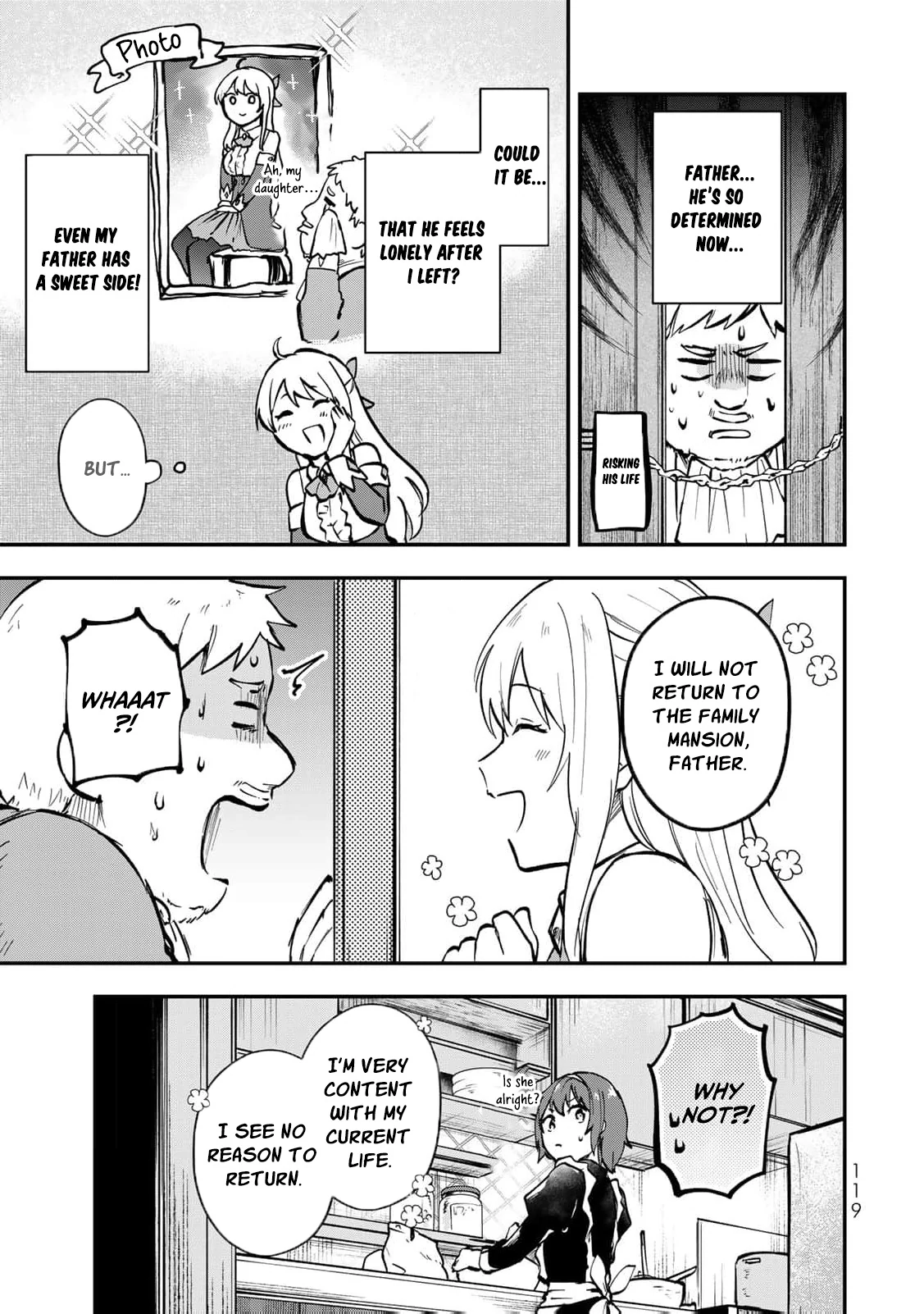 [Pakupaku desu wa] Tsuihousareta Ojou-sama no "Monster wo Taberu Hodo Tsuyoku Naru" Skill wa, 1-shoku de 1 Level Up suru Zendaimimon no Saikyou Skill deshita. 3-nichi de Jinrui Saikyou ni narimashita wa~! Chapter 8 - page 13