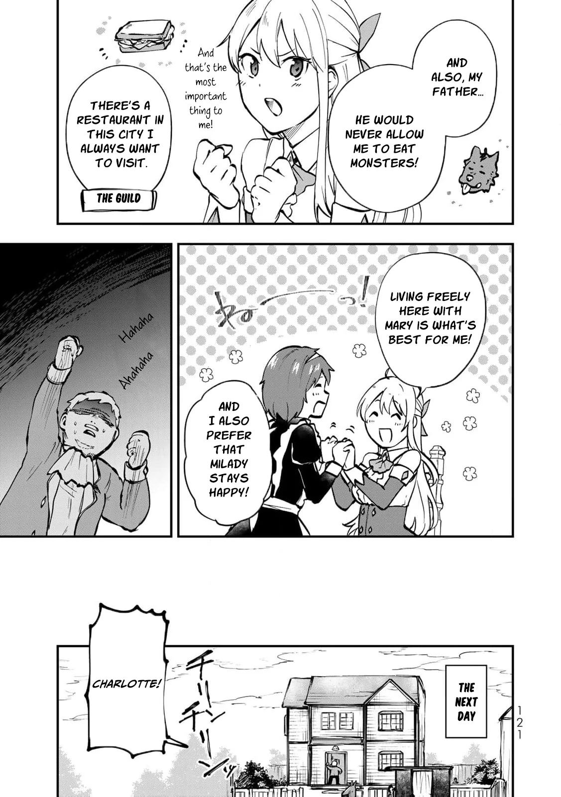 [Pakupaku desu wa] Tsuihousareta Ojou-sama no "Monster wo Taberu Hodo Tsuyoku Naru" Skill wa, 1-shoku de 1 Level Up suru Zendaimimon no Saikyou Skill deshita. 3-nichi de Jinrui Saikyou ni narimashita wa~! Chapter 8 - page 15