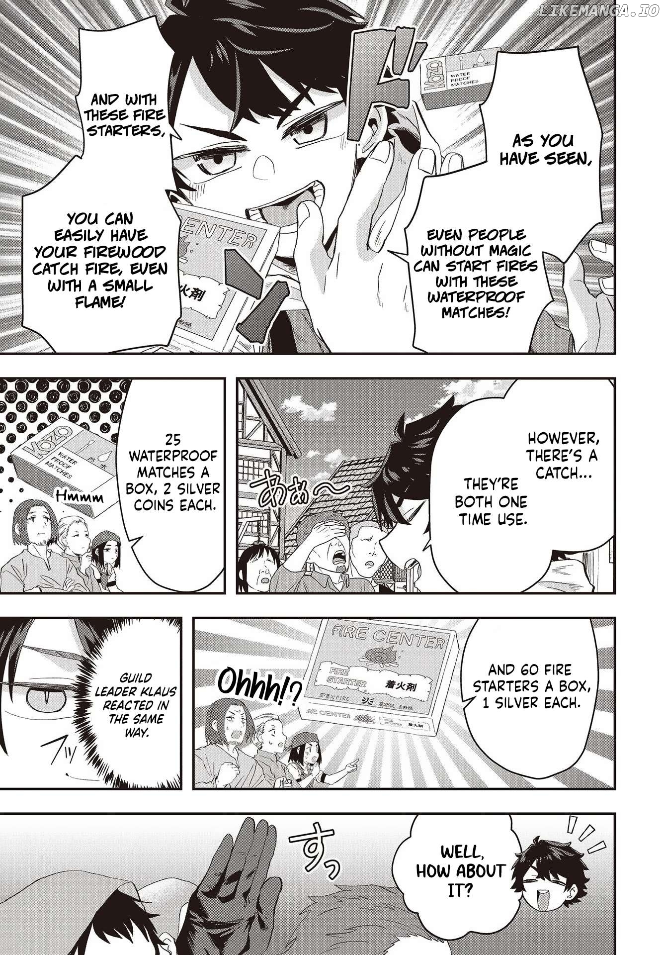 Muteki Shounin no Isekai Nariagari Monogatari ~Gendai no Seihin o Jizai ni Toriyoseru Sukiru ga Aru Node Isekai de wa Rakushoudesu~ Chapter 10 - page 4