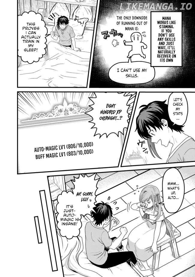 Zen Jidou Mahou [Auto Magic] no Cost Performance Musou "Seichou Speed ga Chou Osoi" to Tsuihou Sareta ga, Houchishite mo Keikenchi ga Atsumaru Mitai Desu Chapter 3.2 - page 2