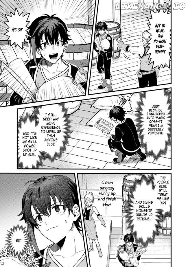 Zen Jidou Mahou [Auto Magic] no Cost Performance Musou "Seichou Speed ga Chou Osoi" to Tsuihou Sareta ga, Houchishite mo Keikenchi ga Atsumaru Mitai Desu Chapter 3.2 - page 3