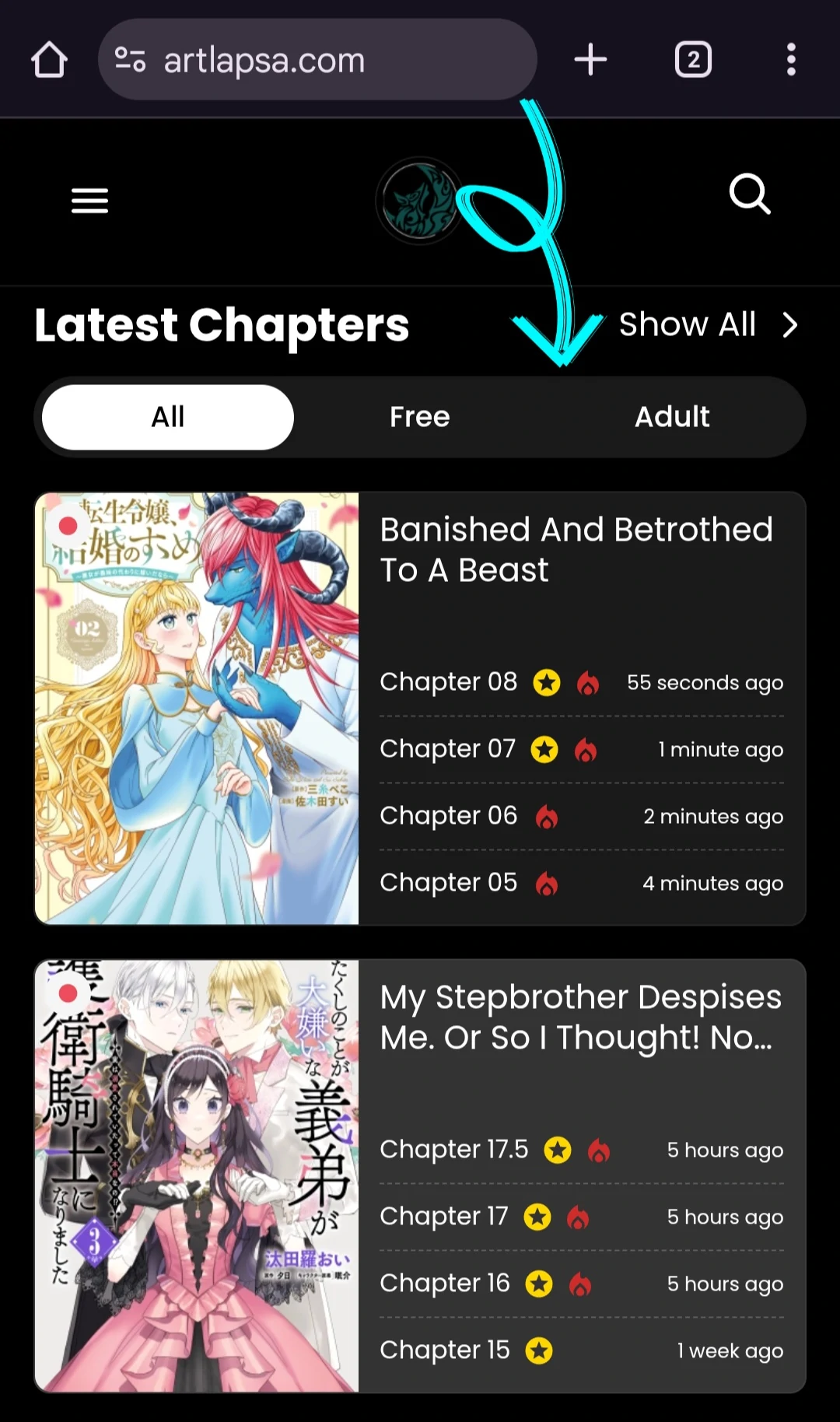 Banished and Betrothed to a Beast Chapter 2 - page 1