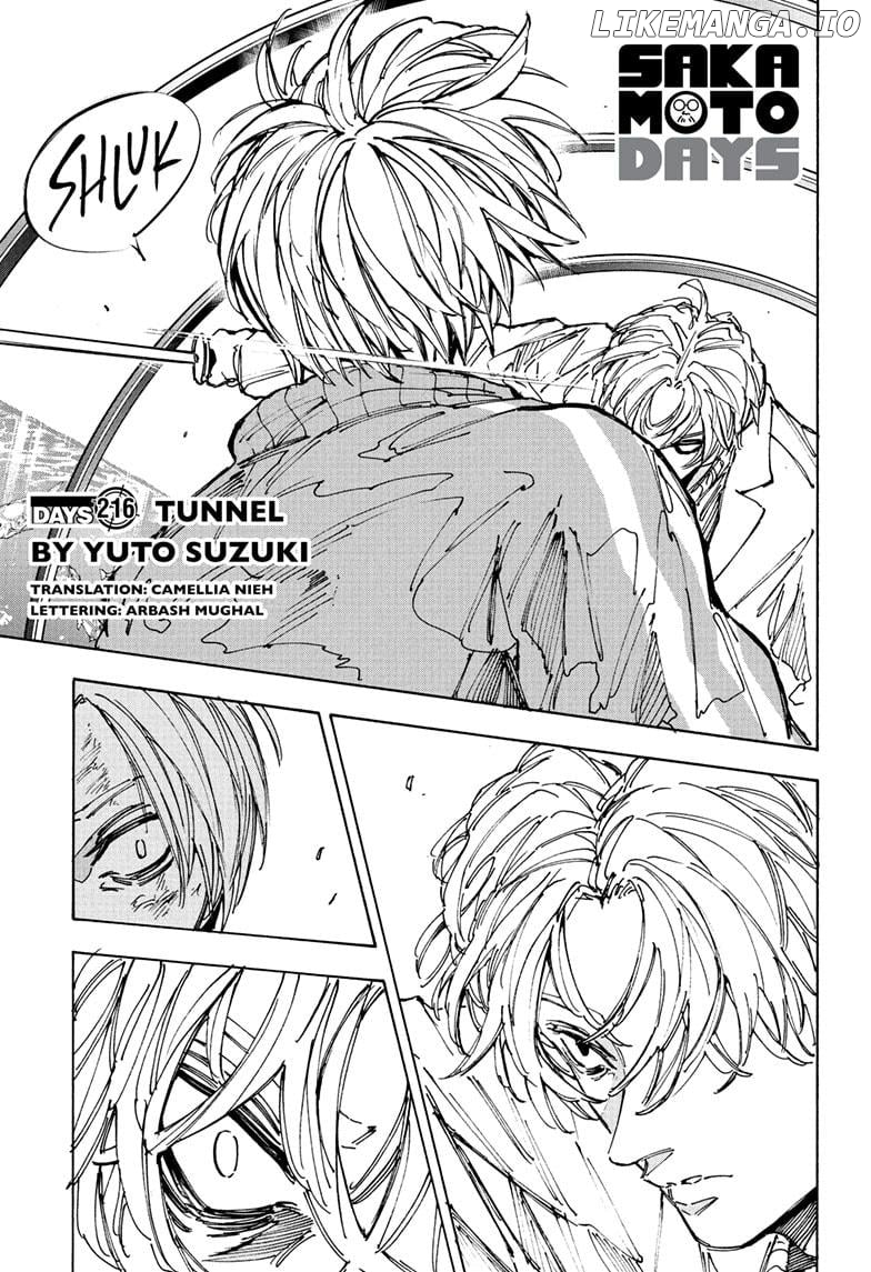 Sakamoto Days Chapter 216 - page 1