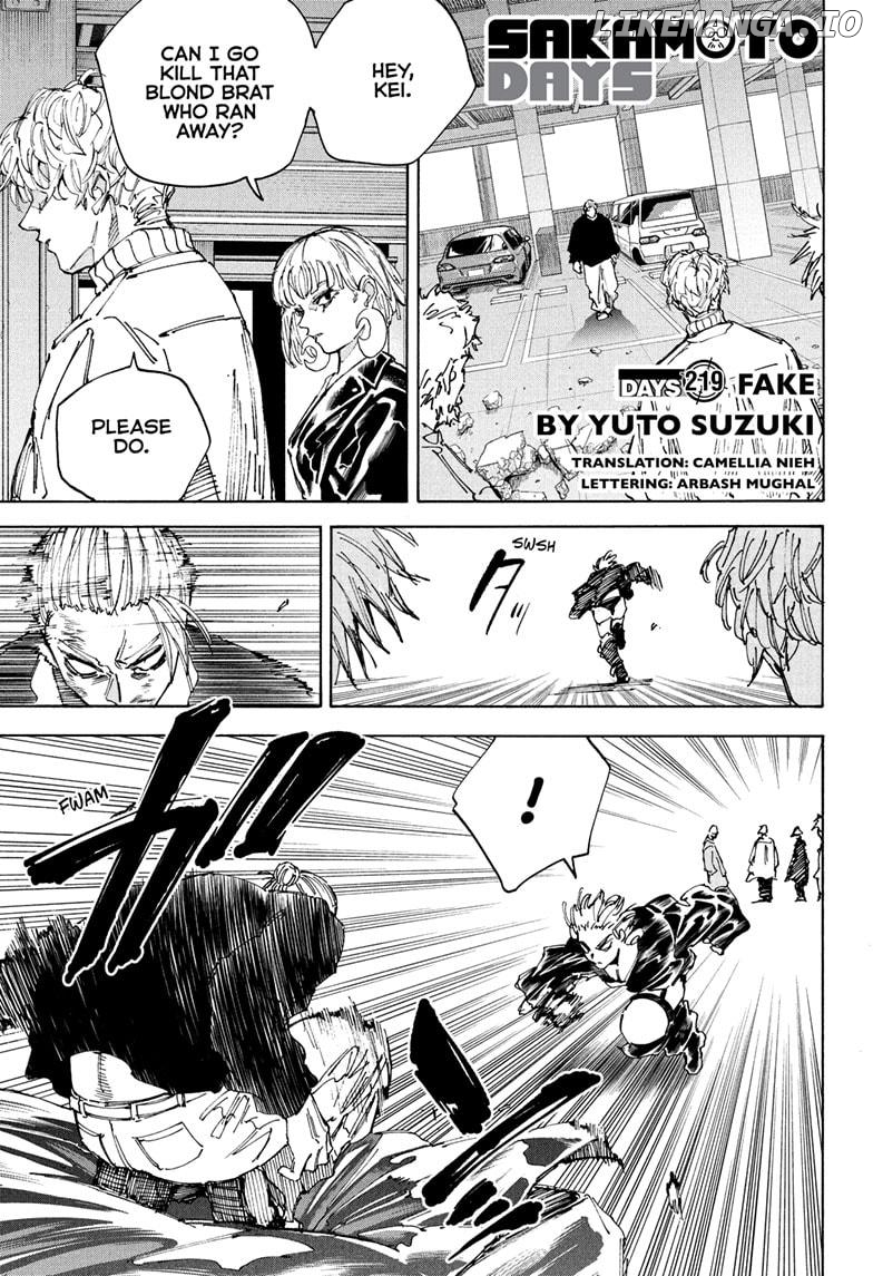 Sakamoto Days Chapter 219 - page 1