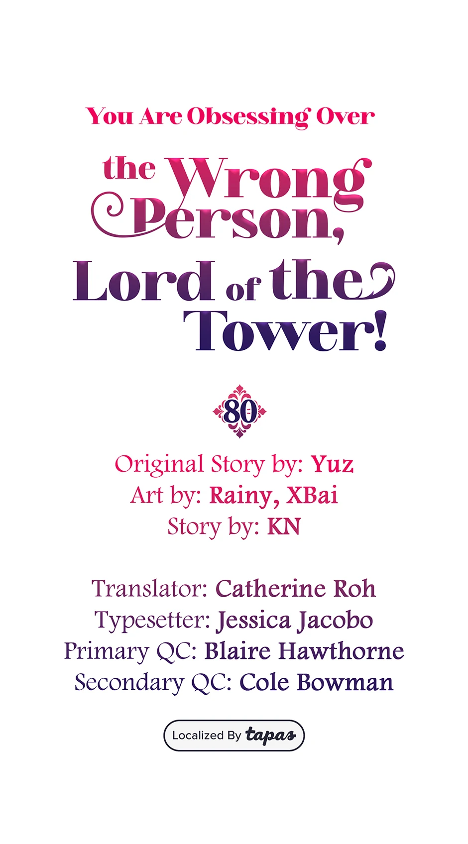 You Are Obsessing Over the Wrong Person, Lord of the Tower! Chapter 80 - page 1