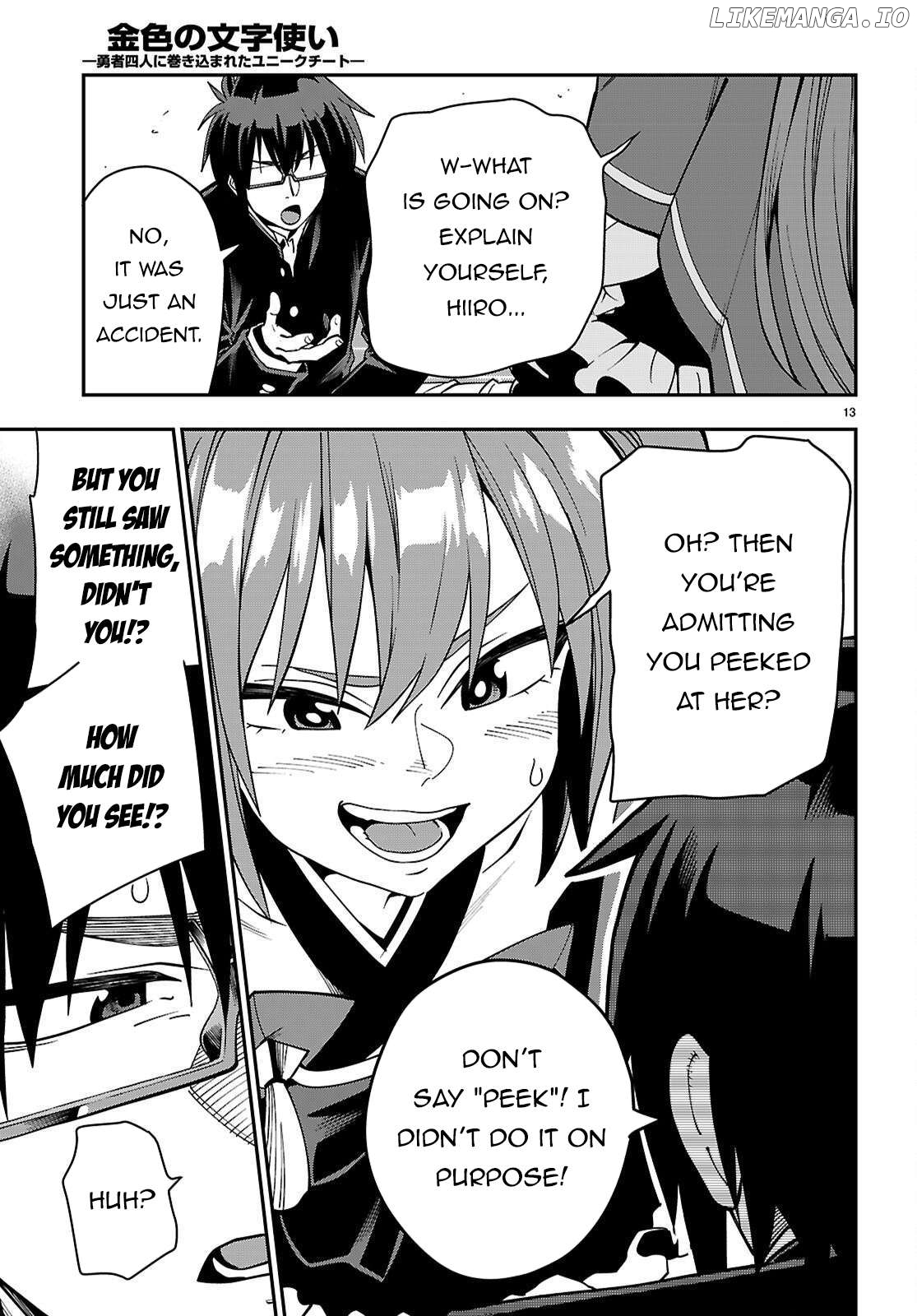 Konjiki no Moji Tsukai - Yuusha Yonin ni Makikomareta Unique Cheat Chapter 120 - page 14