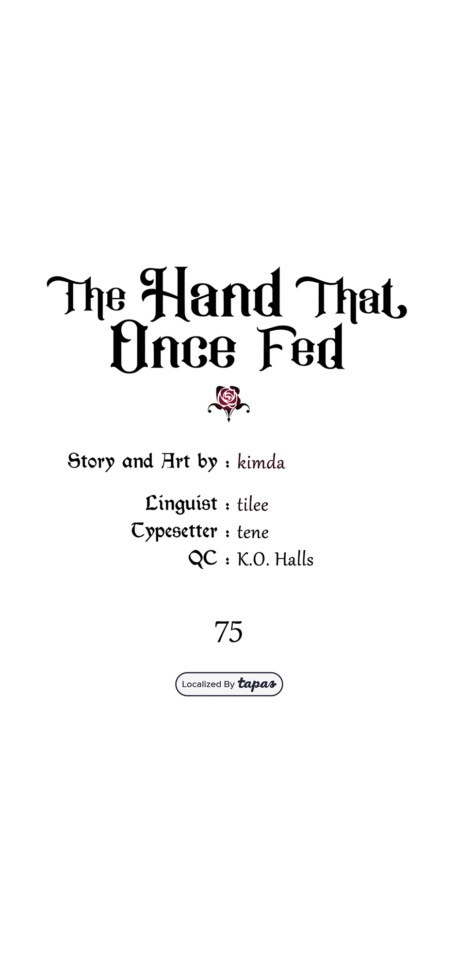 The Hand That Once Fed Chapter 75 - page 1