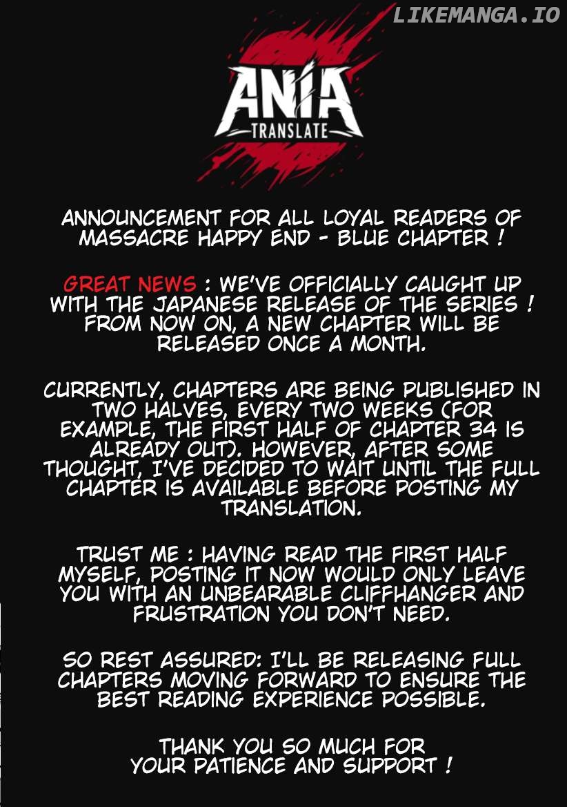 Massacre Happy Ending - Chapter Of Blue - Chapter 33 - page 34