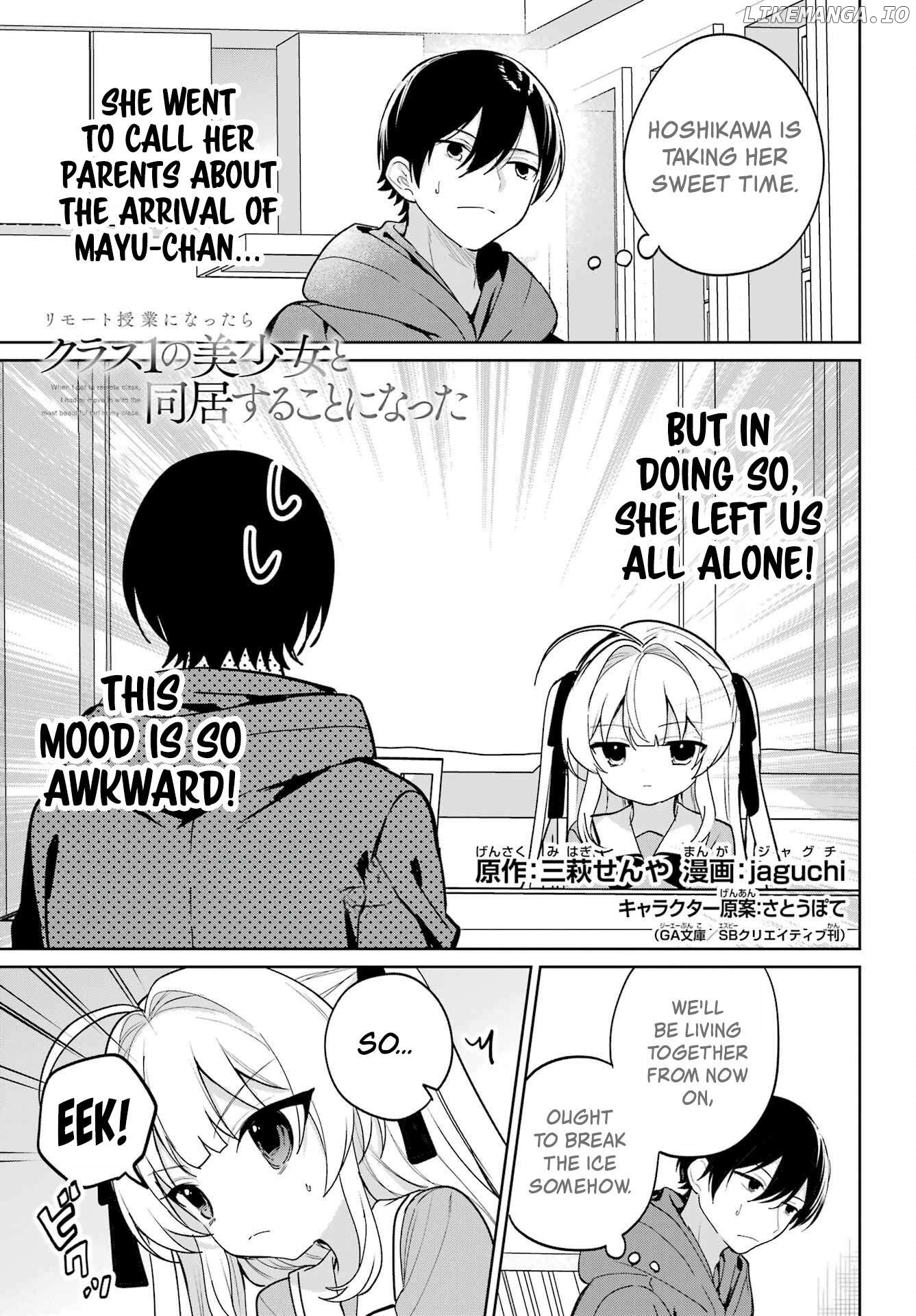 Remote Jugyou ni Nattara Class 1 no Bishoujo to Doukyo Suru Koto ni Natta Chapter 15 - page 1