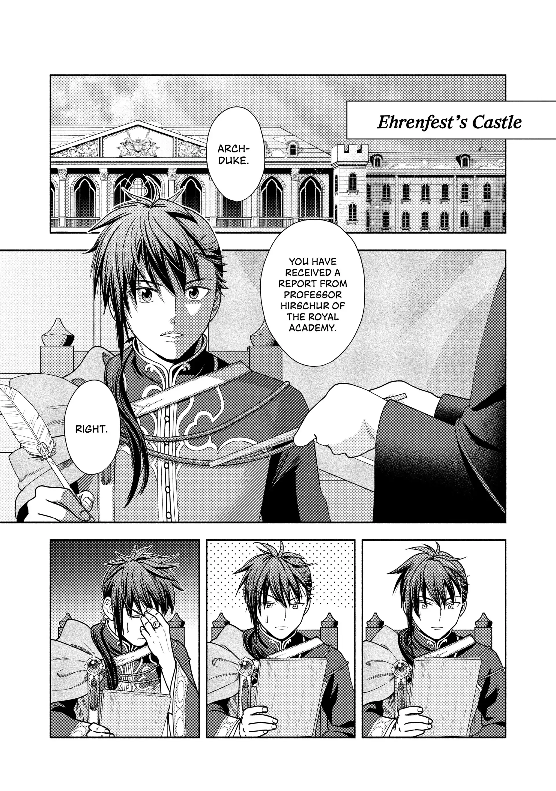 Honzuki No Gekokujou ~Shisho Ni Naru Tame Ni Wa Shudan Wo Erandeiraremasen~ Dai 4-Bu 「 Kizokuin No Toshokan Wo Sukuitai!」 Chapter 15 - page 21