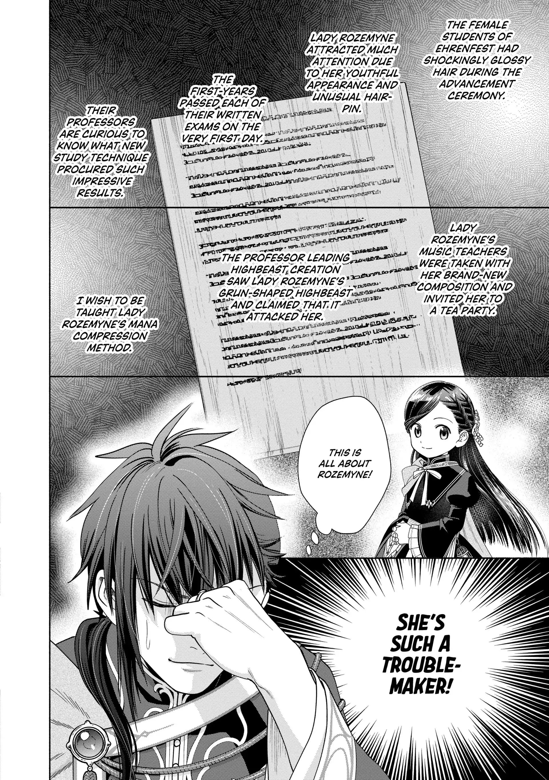 Honzuki No Gekokujou ~Shisho Ni Naru Tame Ni Wa Shudan Wo Erandeiraremasen~ Dai 4-Bu 「 Kizokuin No Toshokan Wo Sukuitai!」 Chapter 15 - page 22