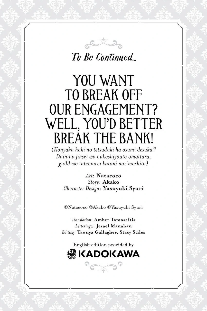 You Want to Break Off Our Engagement? Well, You'd Better Break the Bank!/Official Chapter 14 - page 37