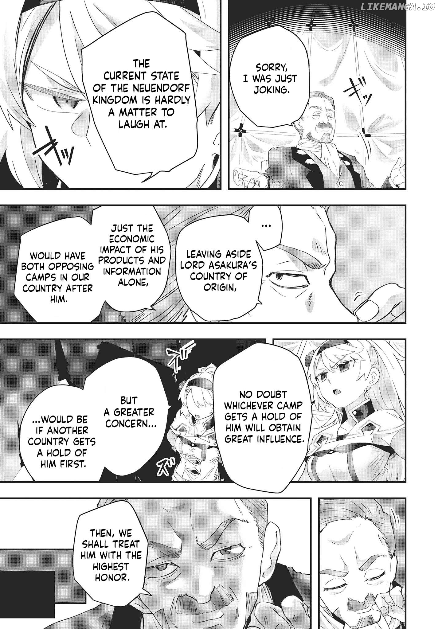 Muteki Shounin no Isekai Nariagari Monogatari ~Gendai no Seihin o Jizai ni Toriyoseru Sukiru ga Aru Node Isekai de wa Rakushoudesu~ Chapter 11 - page 12