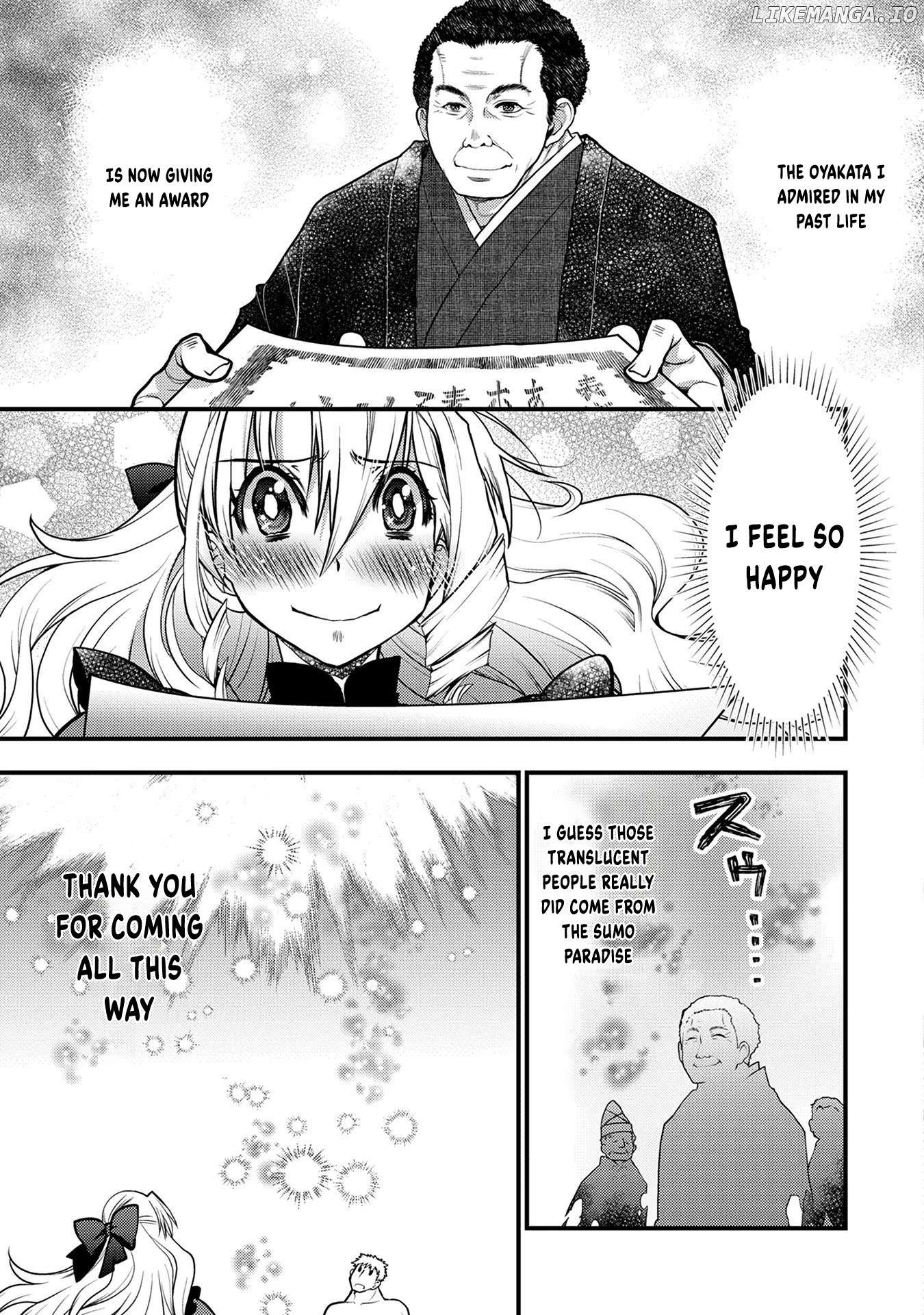 Oozumou Reijou ~Seijo ni Hirateuchi wo Kuratta Shunkan Sumou Budatta Zense wo Omoidashita Akuyaku Reijou no Watashi wa sute Neko Ouji ni Chanko wo Furumaitai Haadosukoidosukoi~ Chapter 8 - page 28