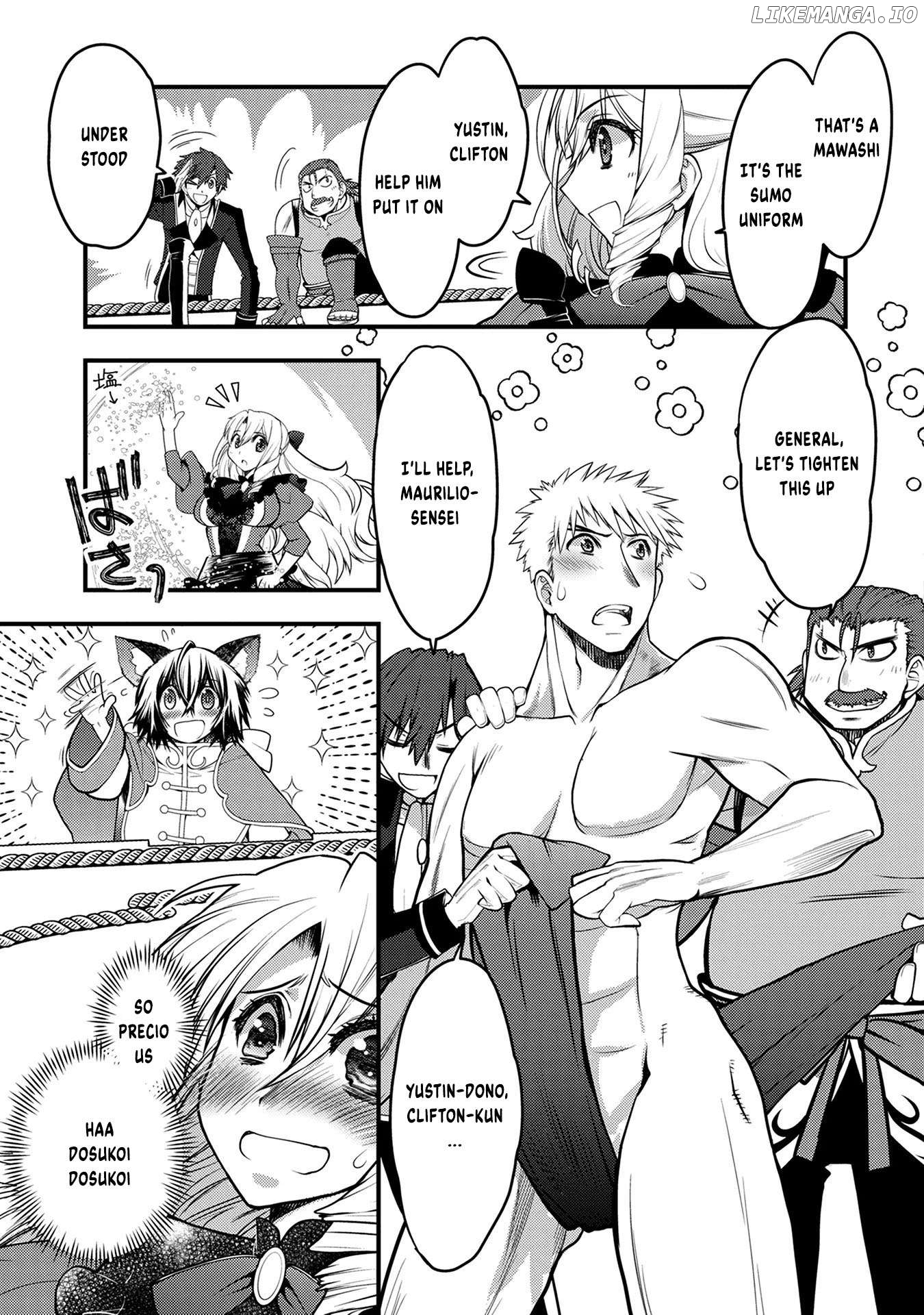 Oozumou Reijou ~Seijo ni Hirateuchi wo Kuratta Shunkan Sumou Budatta Zense wo Omoidashita Akuyaku Reijou no Watashi wa sute Neko Ouji ni Chanko wo Furumaitai Haadosukoidosukoi~ Chapter 8 - page 6