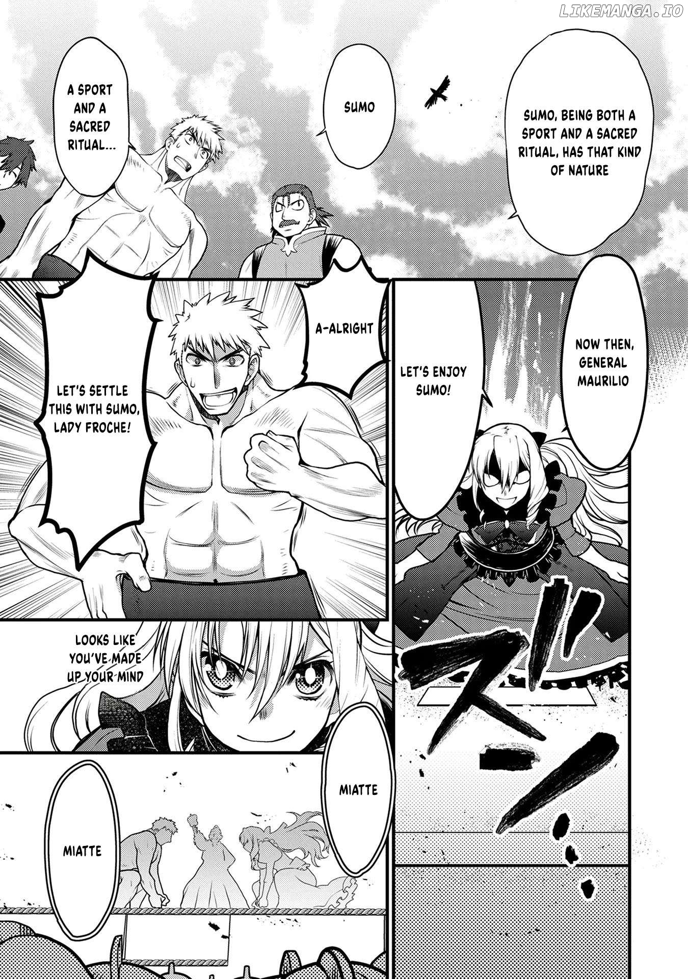 Oozumou Reijou ~Seijo ni Hirateuchi wo Kuratta Shunkan Sumou Budatta Zense wo Omoidashita Akuyaku Reijou no Watashi wa sute Neko Ouji ni Chanko wo Furumaitai Haadosukoidosukoi~ Chapter 8 - page 8