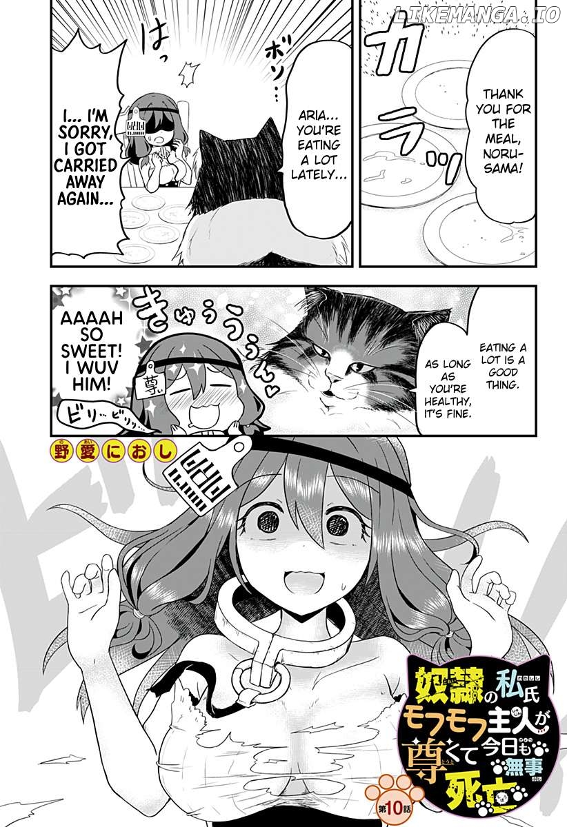 Dorei no Watashi-shi Mofumofu Shujin ga Toutokute Kyou mo Buji Shibou Chapter 10 - page 1