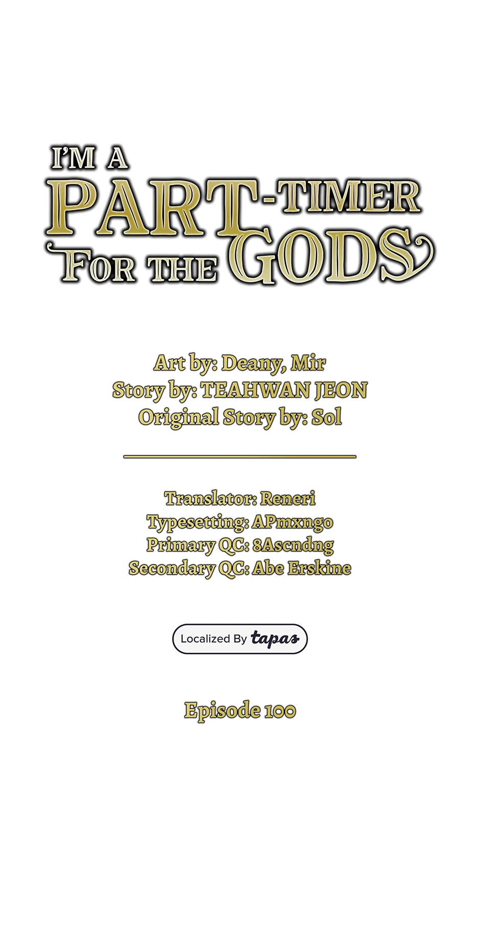 I Became A Part Time Employee For Gods Chapter 100 - page 1