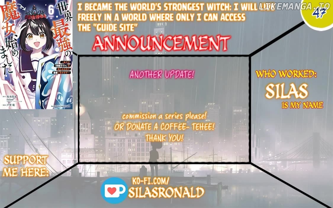 I Became The World's Strongest Witch, ~I Will Live Freely In A World Where Only I Can Access The "guide Site"~ Chapter 47 - page 1