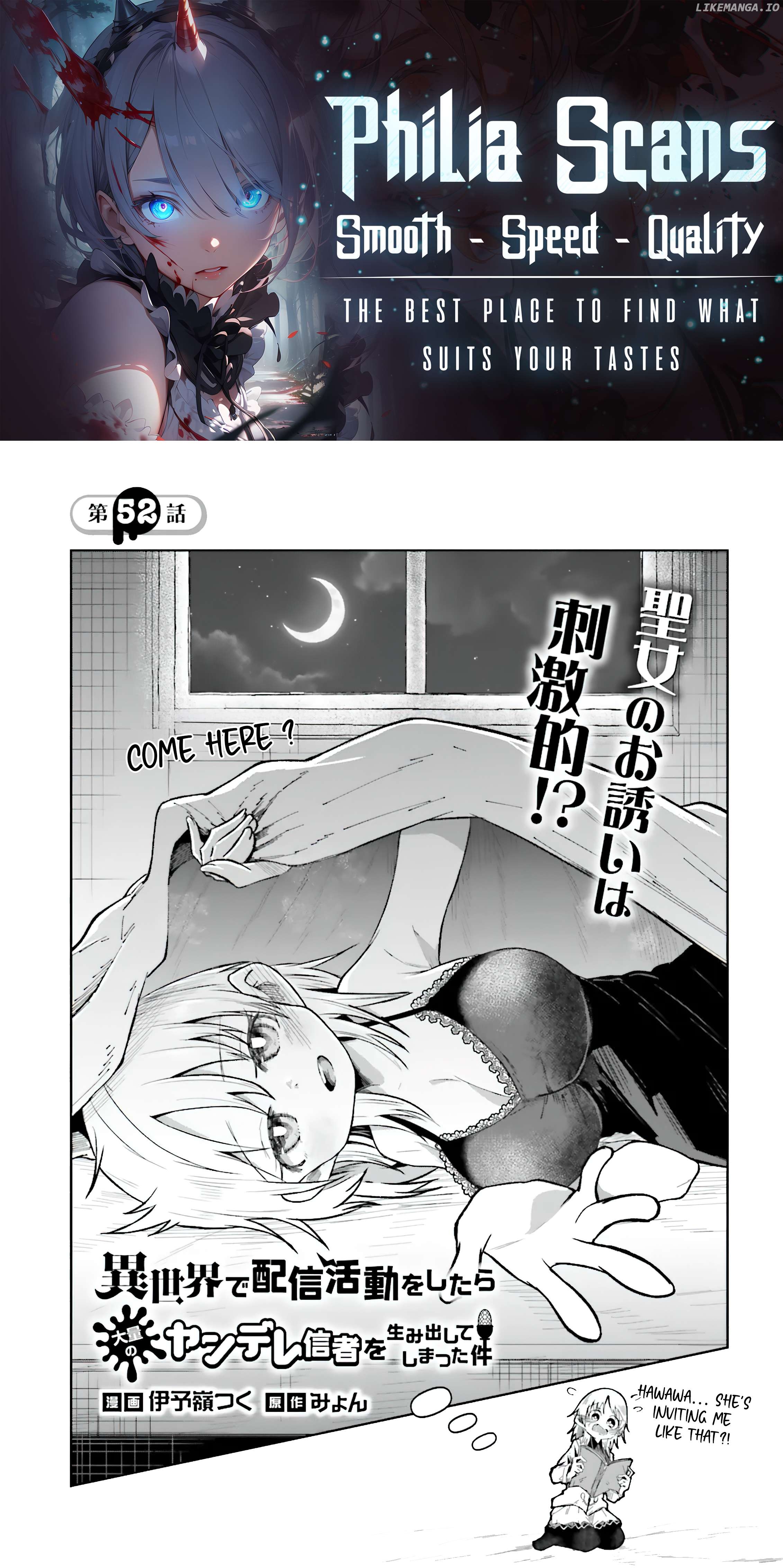 Isekai De Haishin Katsudou Wo Shitara Tairyou No Yandere Shinja Wo Umidashite Shimatta Ken Chapter 52.1 - page 1