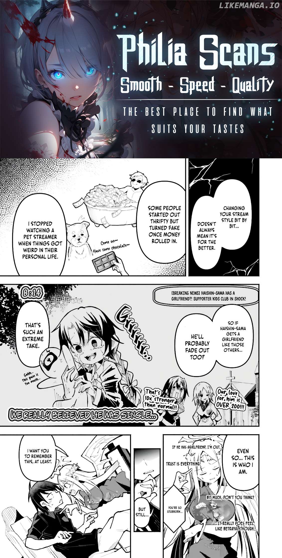 Isekai De Haishin Katsudou Wo Shitara Tairyou No Yandere Shinja Wo Umidashite Shimatta Ken Chapter 53.2 - page 1
