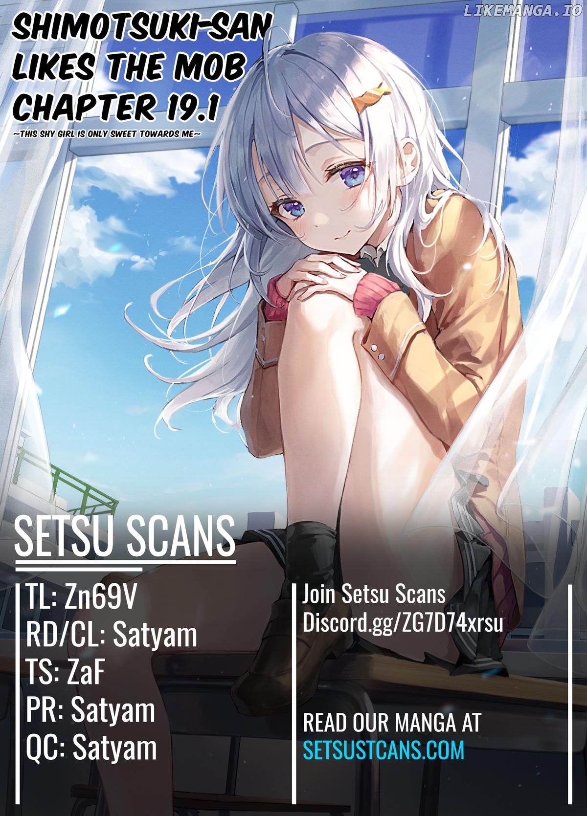 Shimotsuki-San Likes The Mob ~This Shy Girl Is Only Sweet Towards Me~ Chapter 19.1 - page 1