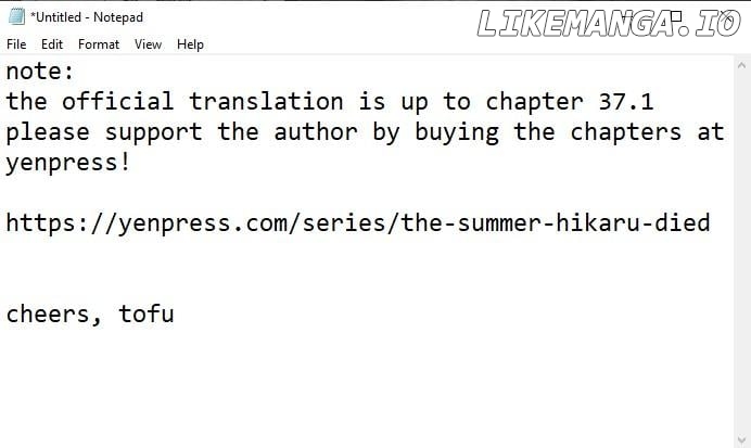 The Summer Hikaru Died Chapter 32.3 - page 1