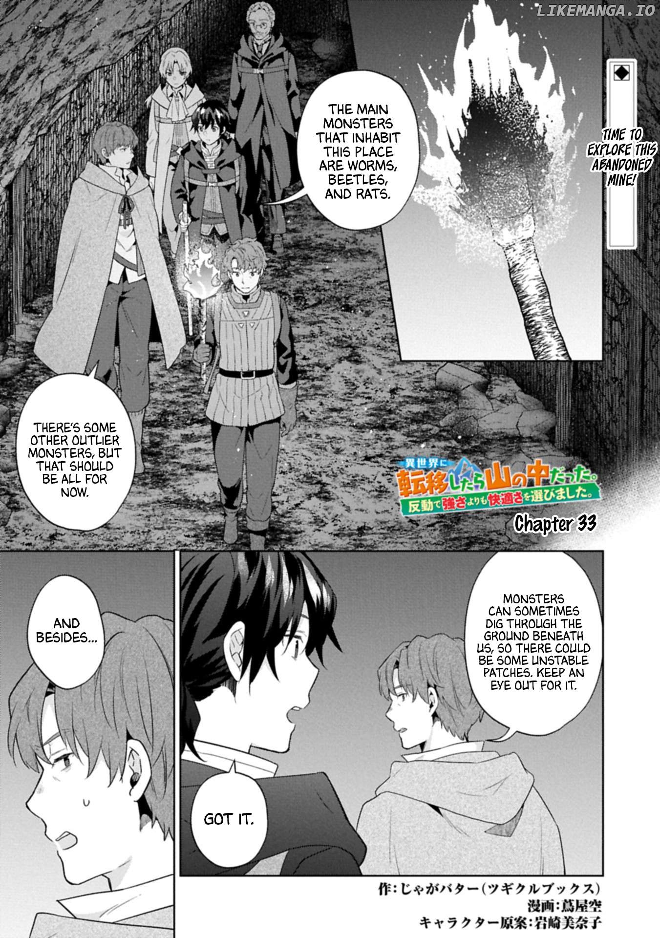 I Got Sent to Another World, but It’s in the Mountains. In Reaction, I Choose Comfort Over Strength. Chapter 33 - page 1