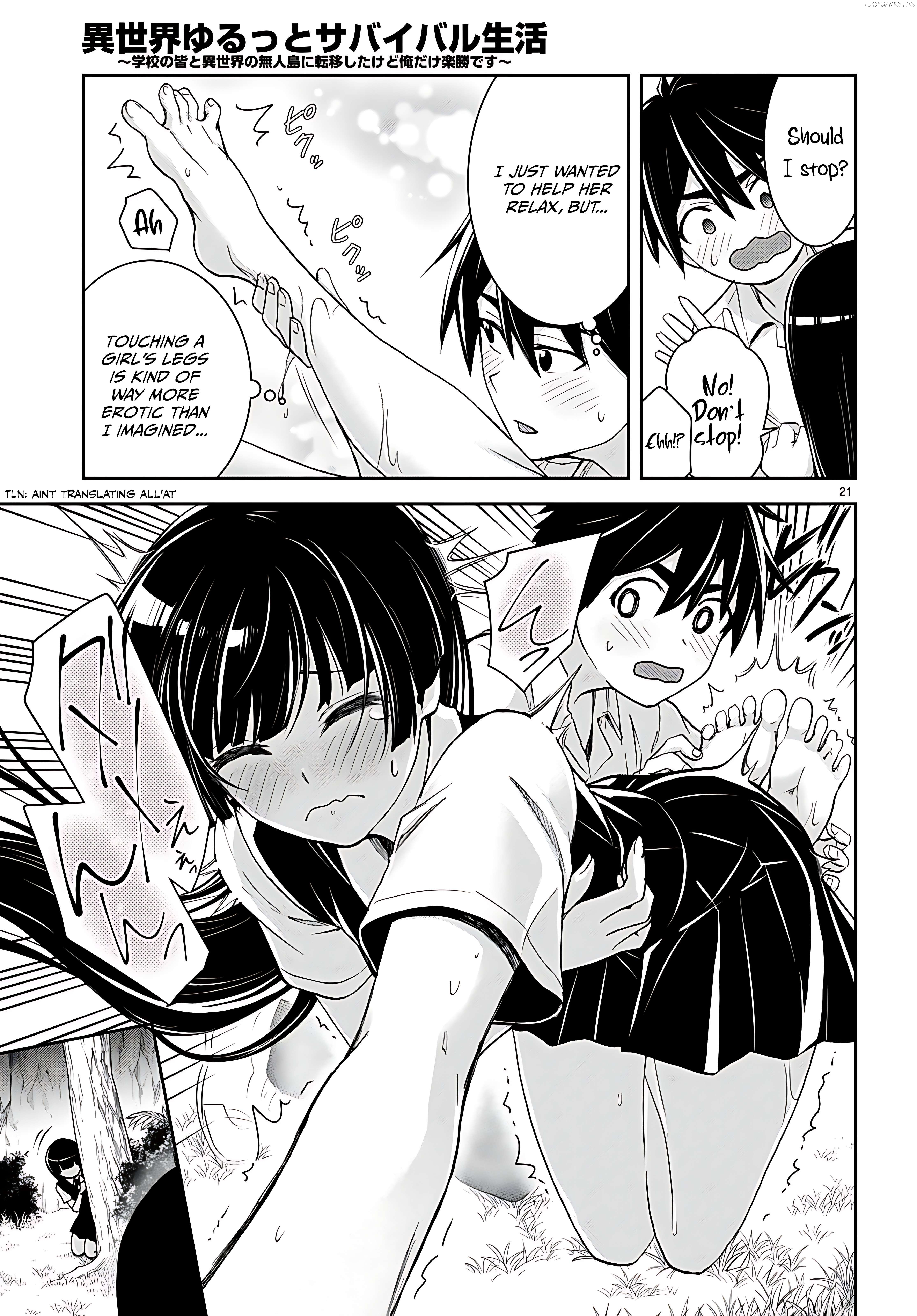 Isekai Yurutto Survival Seikatsu: Gakkou no Minna to Isekai no Mujintou ni Tenishitakedo Ore Dake Rakushou desu Chapter 32 - page 22