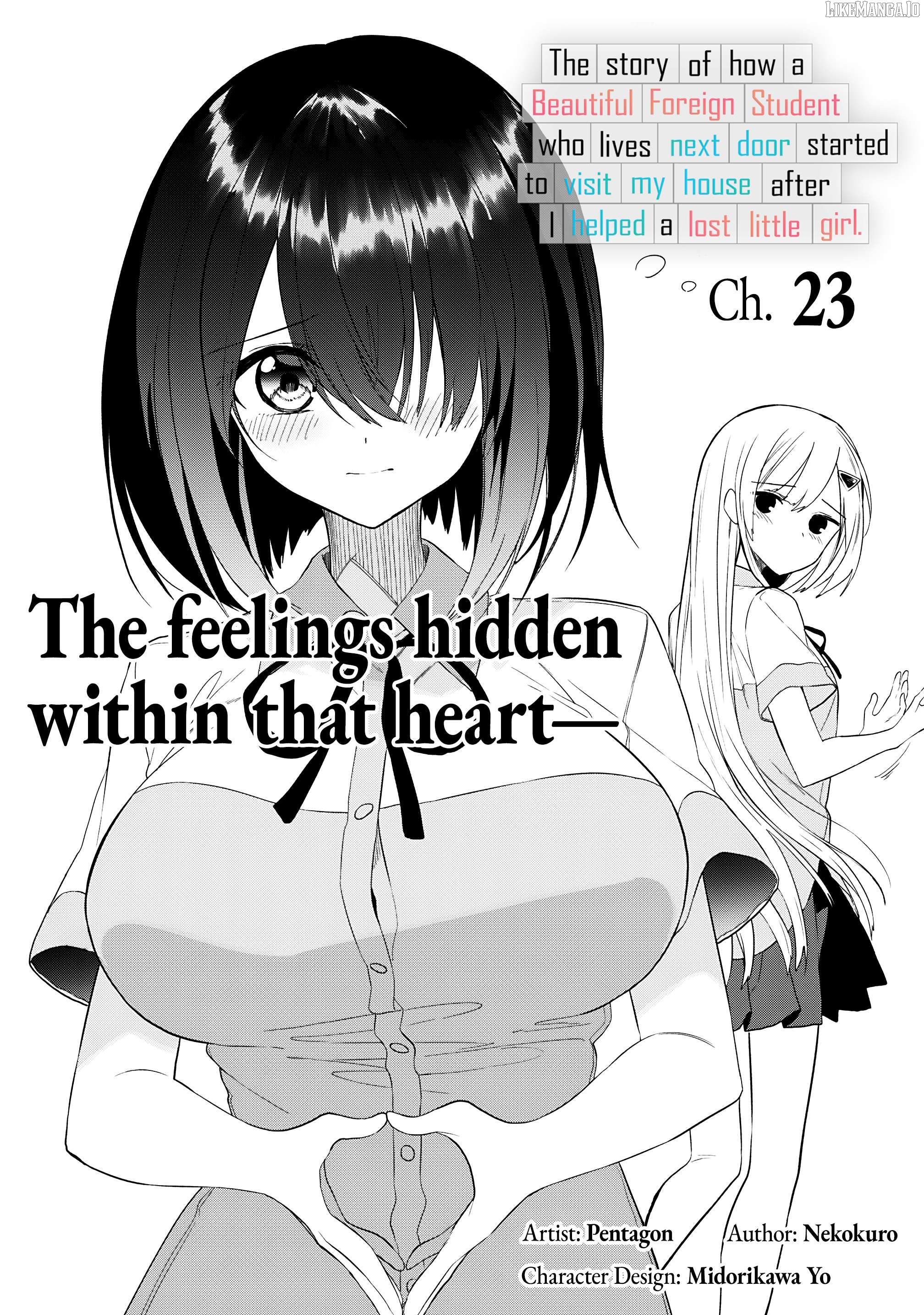 Maigo ni Natteita Youjo wo Tasuketara, Otonari ni Sumu Bishoujo Ryuugakusei ga Ie ni Asobi ni Kuru You ni Natta Ken Nitsuite Chapter 23 - page 1