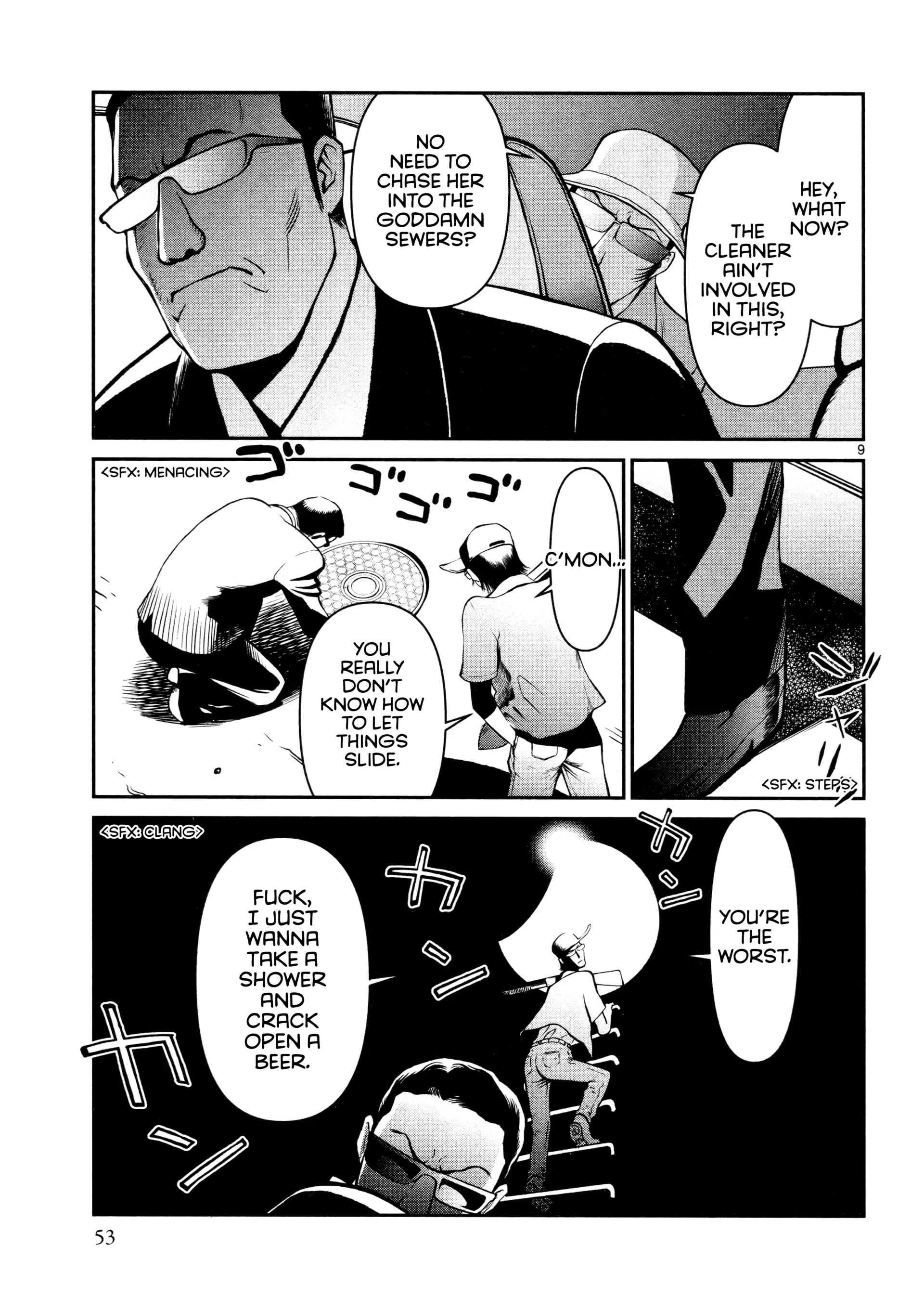 Black Lagoon: Sawyer the Cleaner - Dismemberment! Gore Gore Girl Chapter 31 - page 9