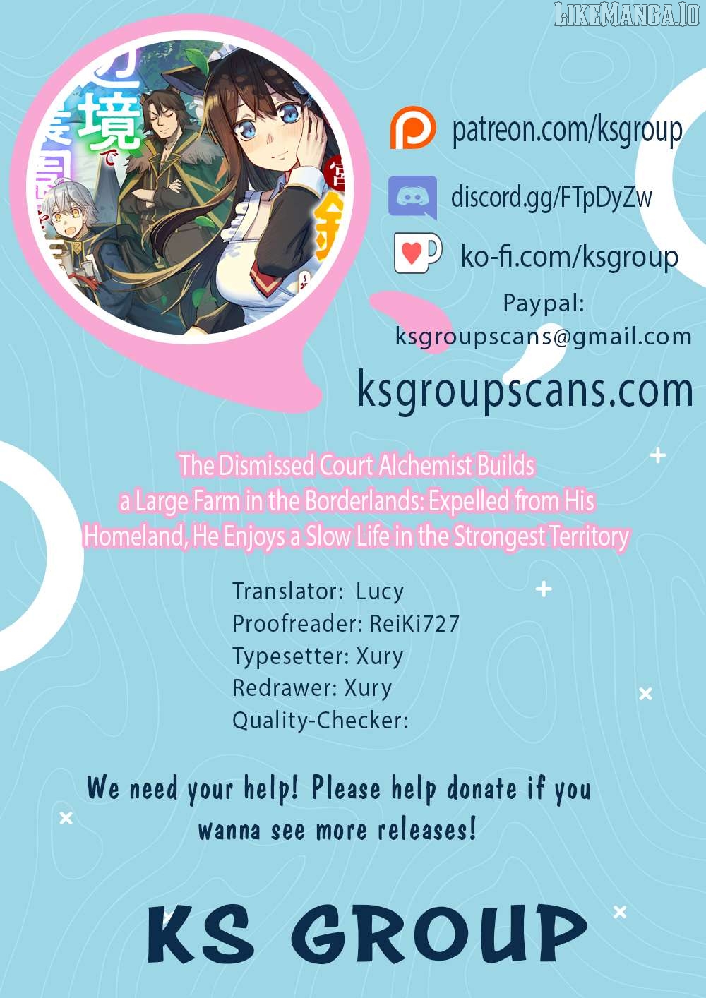 Kaikosareta Kyuutei Renkinjutsushi wa Henkyou de Dai Nouen wo Tsukuriageru - Sokoku wo Oidasareta kedo, Saikyou Ryouchi de Slow Life wo Ouka suru Chapter 3 - page 1