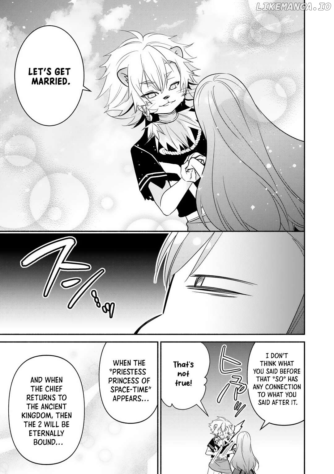 Tensei Youjo. Kamikemono to Ouji to, Saikyou no Ojisan Youhei-dan no Naka de Ikiru. Chapter 23 - page 8