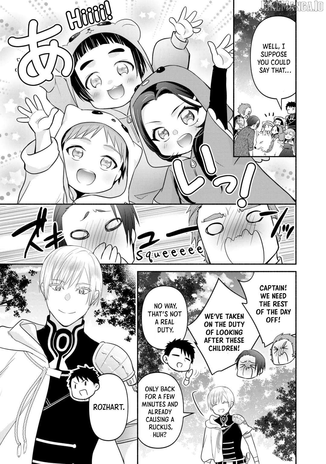 Tensei Youjo. Kamikemono to Ouji to, Saikyou no Ojisan Youhei-dan no Naka de Ikiru. Chapter 24 - page 23