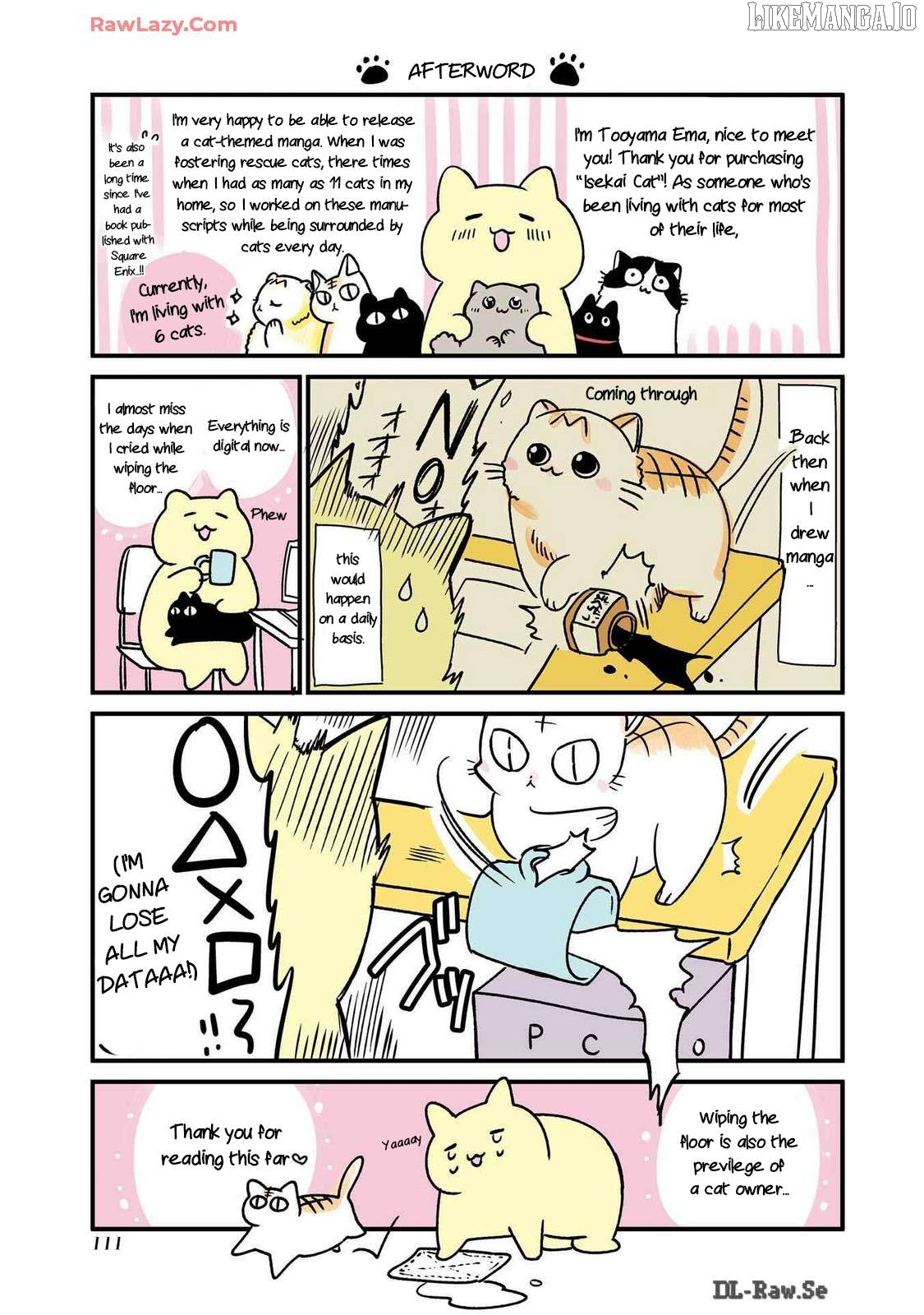 A story about a cat reincarnated in a different world where there are no cats. Chapter 23.5 - page 9