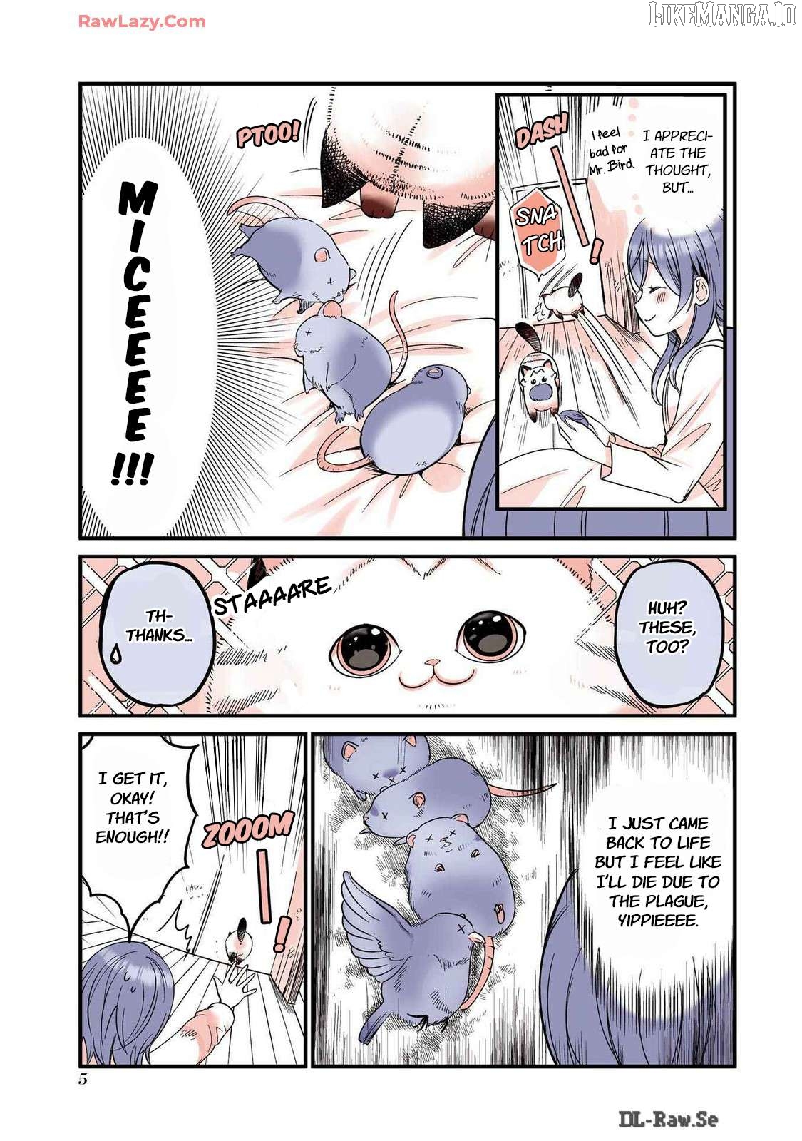 A story about a cat reincarnated in a different world where there are no cats. Chapter 24 - page 3